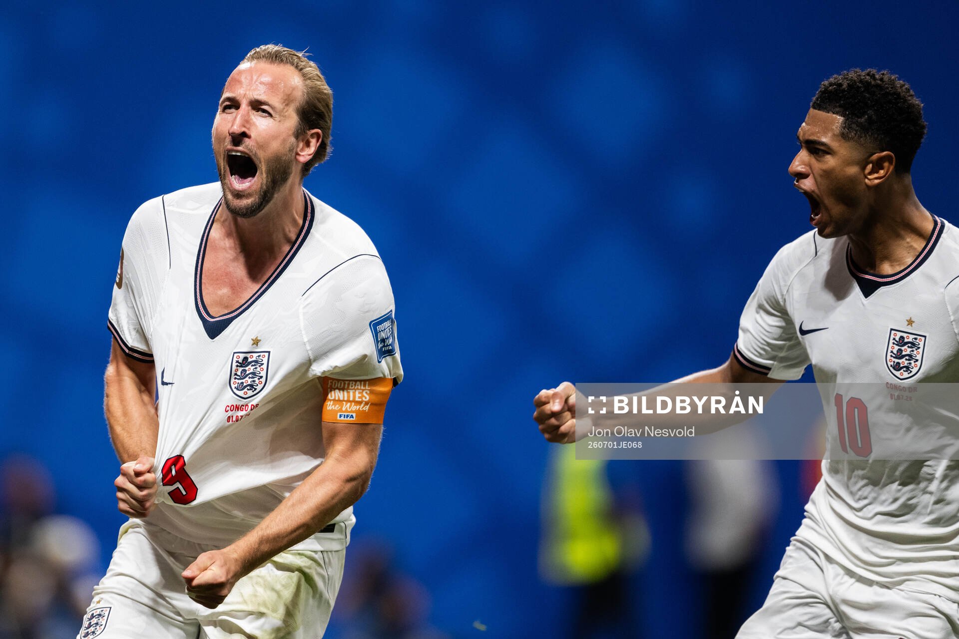 Harry Kane of England celebrates