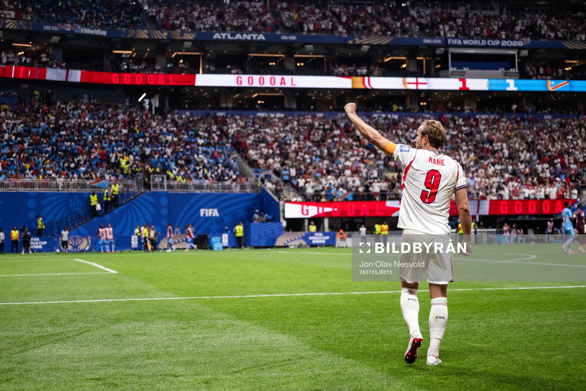 Harry Kane of England celebrates