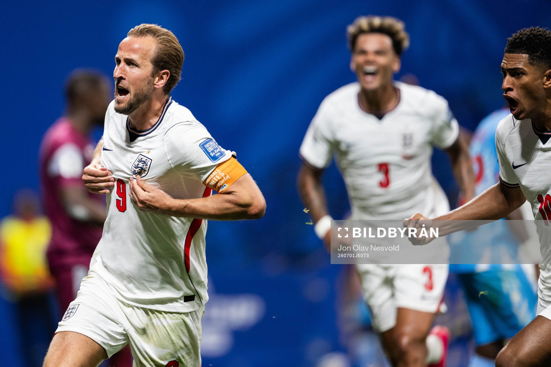 Harry Kane of England celebrates