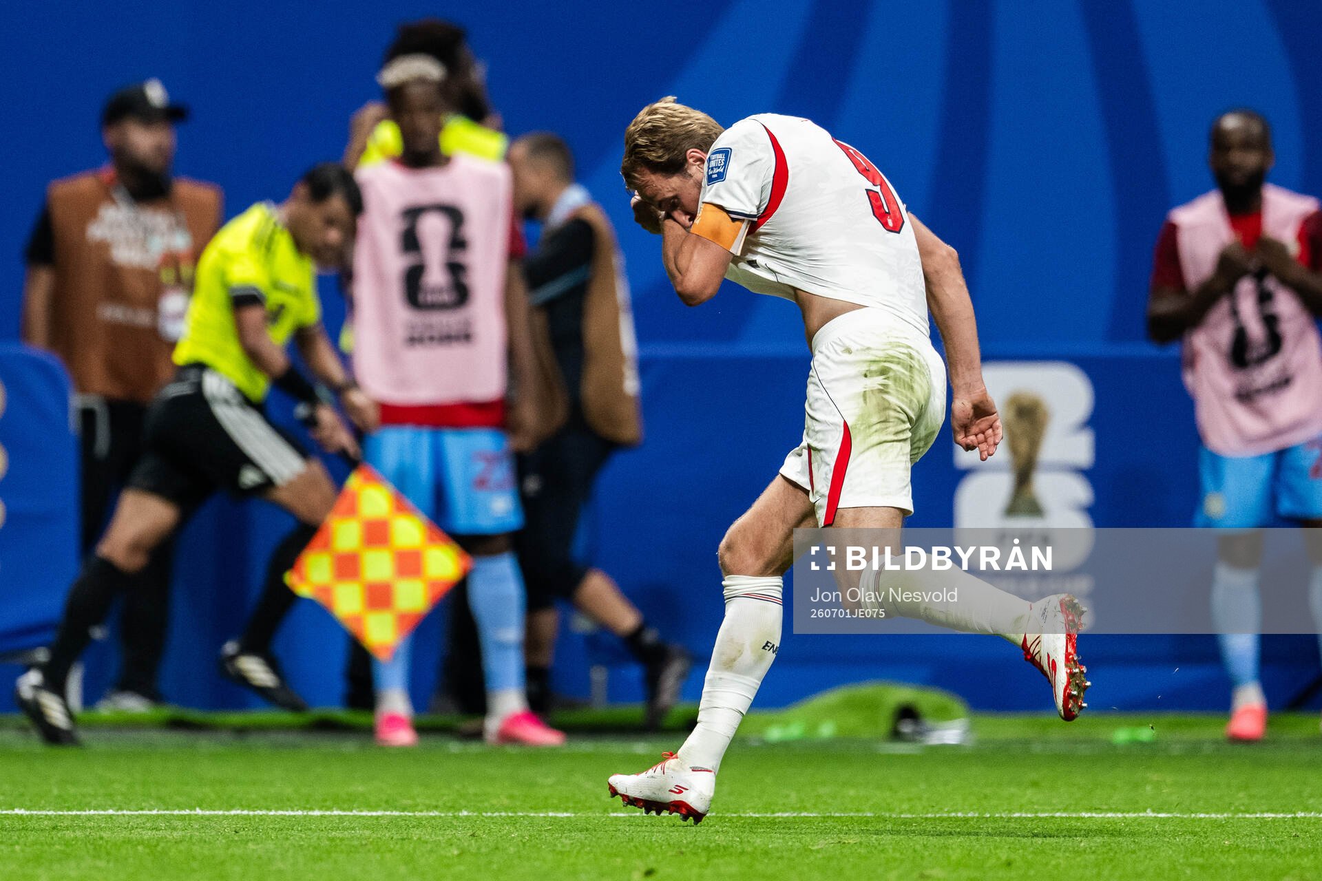 Harry Kane of England celebrates