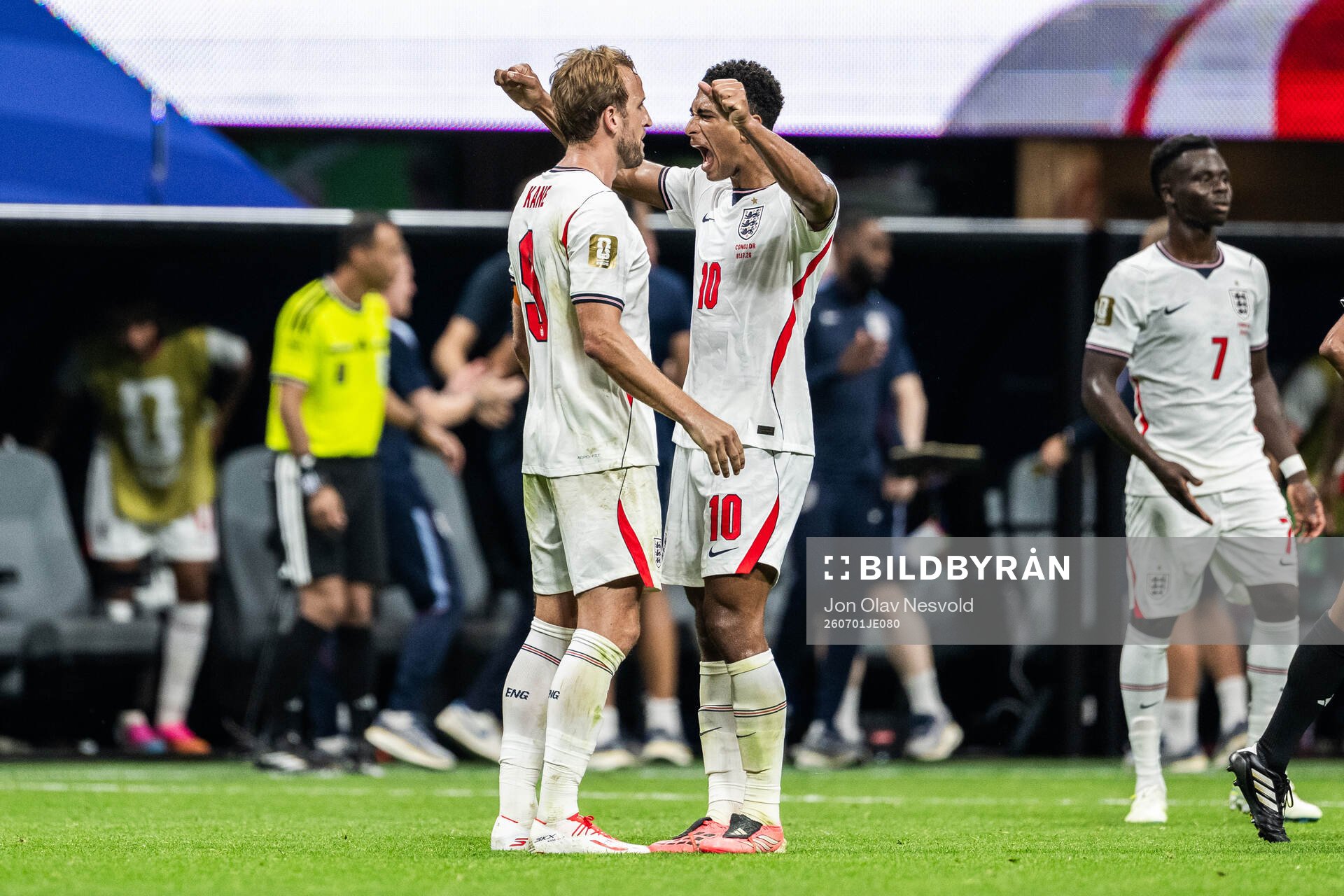 Harry Kane and Jude Bellingham of England celebrate