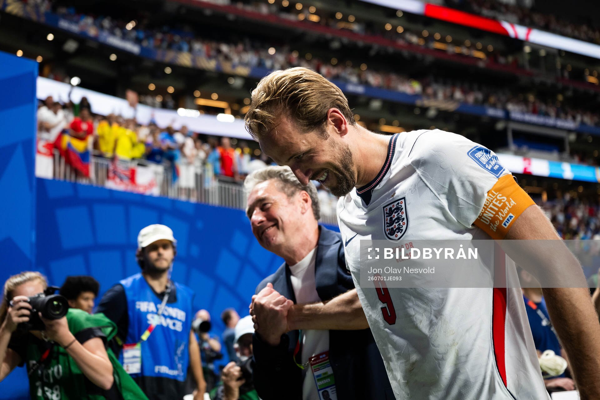 Harry Kane of England celebrates