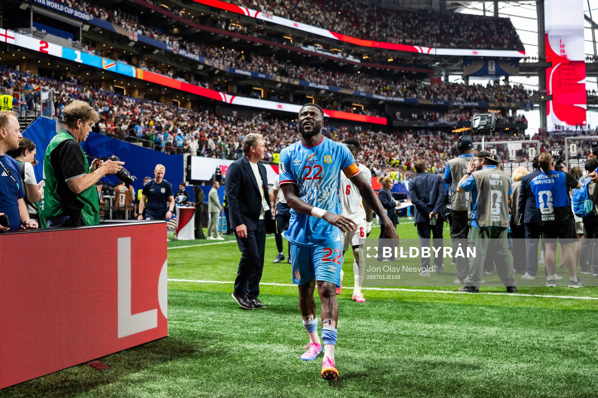Chancel Mbemba of Congo DR looks dejected