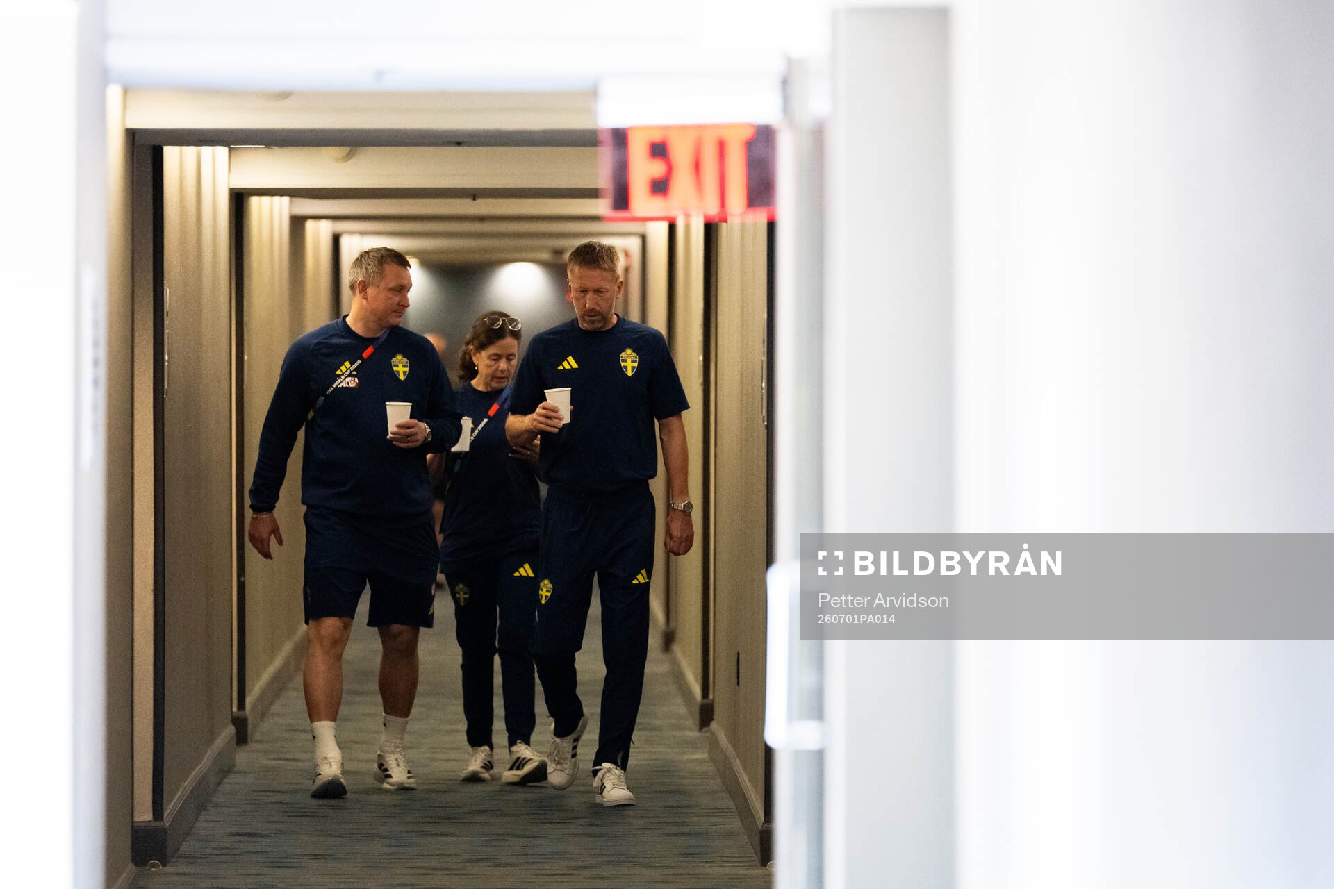Head coach Graham Potter and Kim Källström of the Swedish