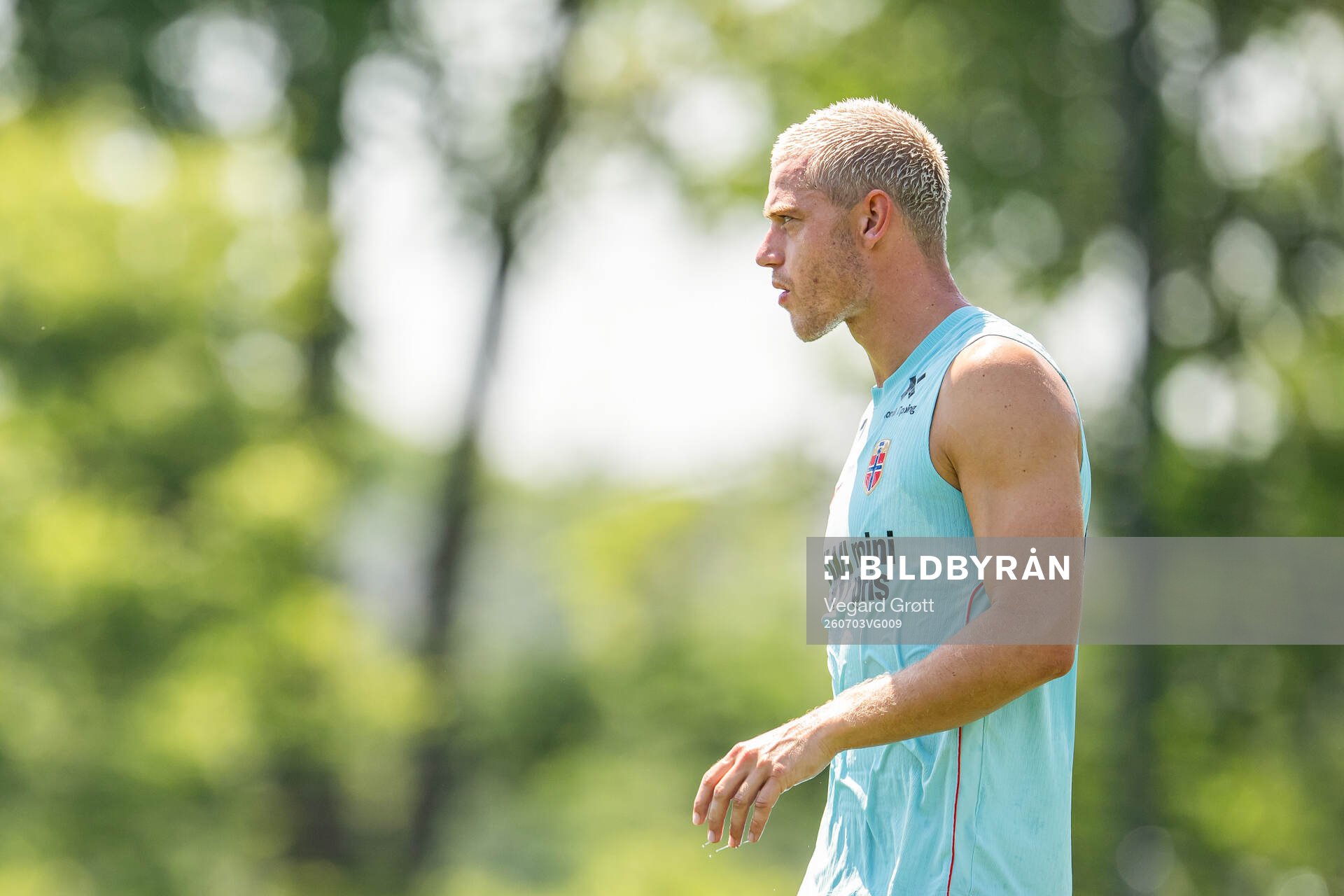 Julian Ryerson of the Norwegian national football team at a