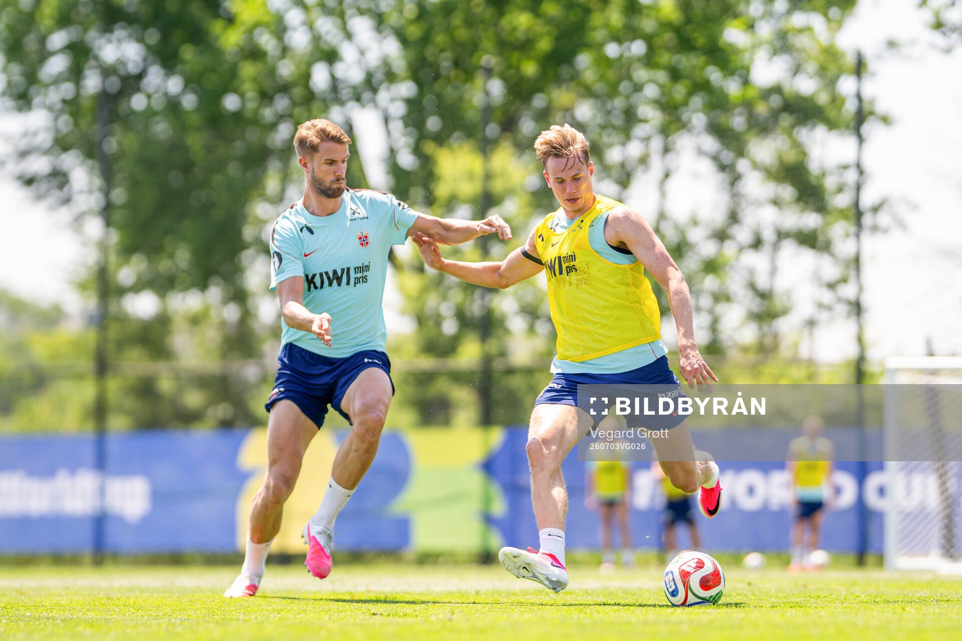 Kristoffer Ajer and Torbjørn Lysaker Heggem of the