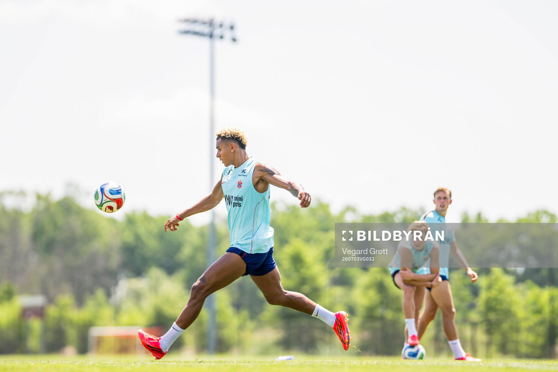 Antonio Nusa of the Norwegian national football team at a