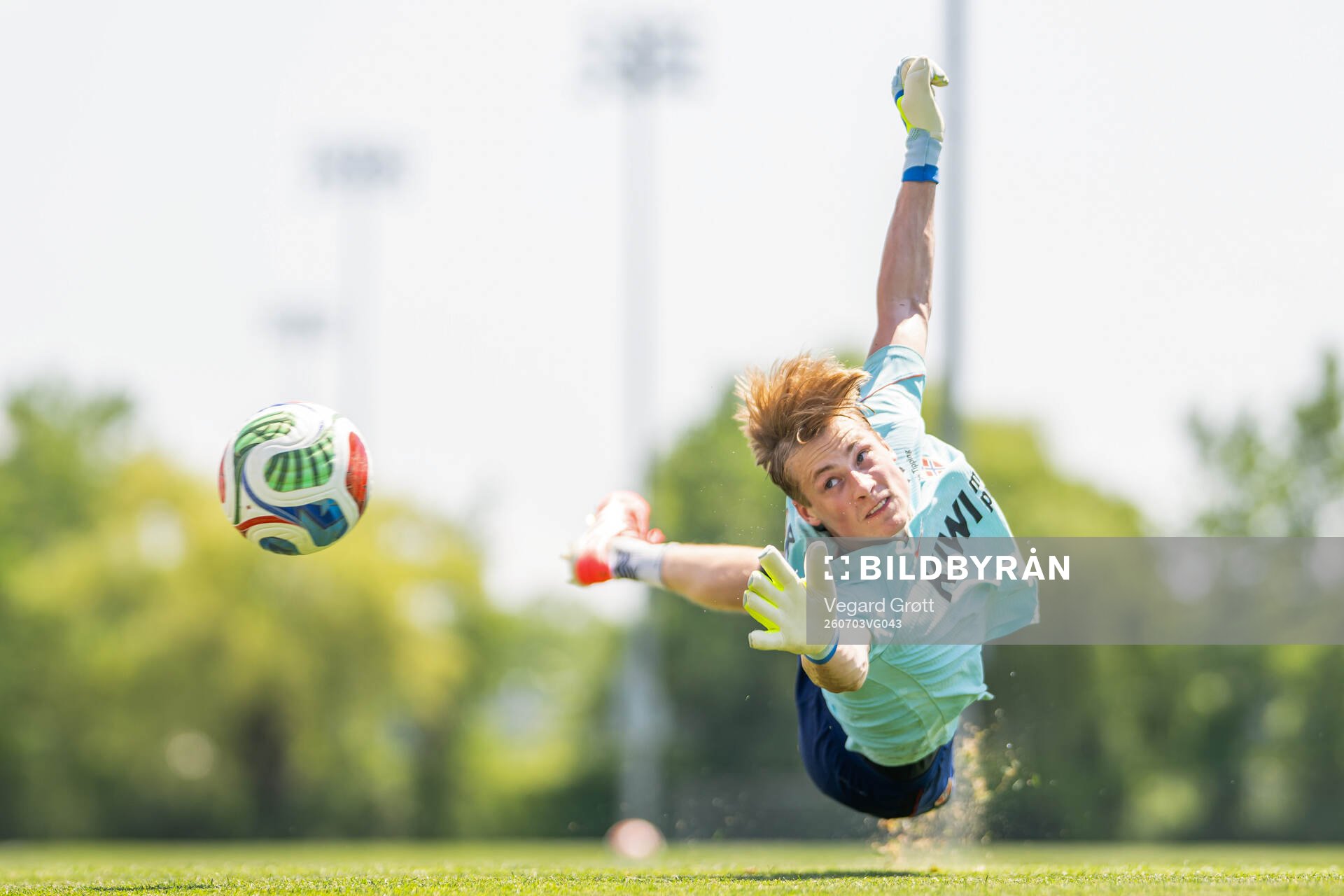 Goalkeeper Sander Tangvik of the Norwegian national