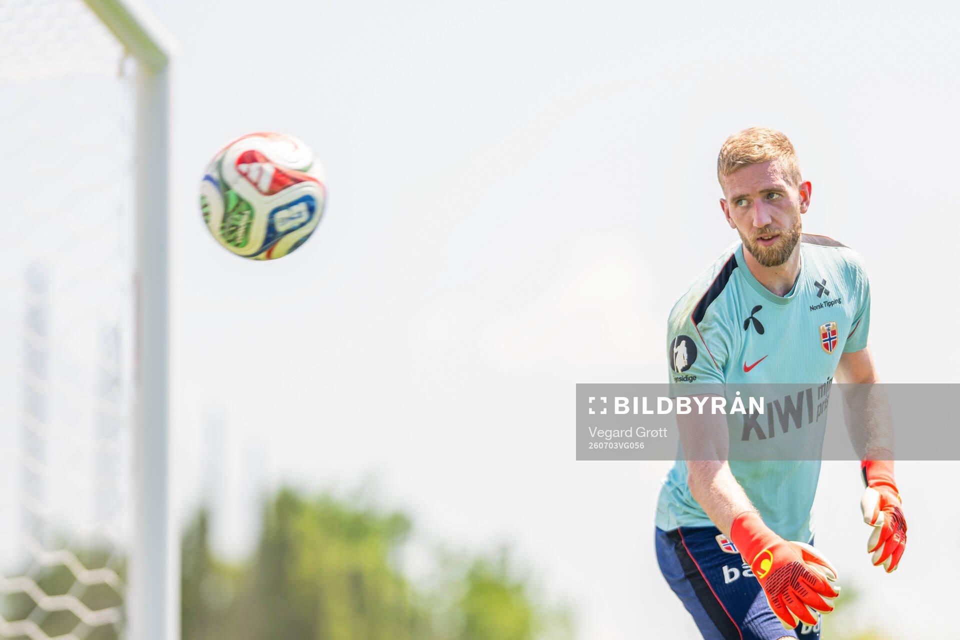 Goalkeeper Egil Selvik of the Norwegian national football