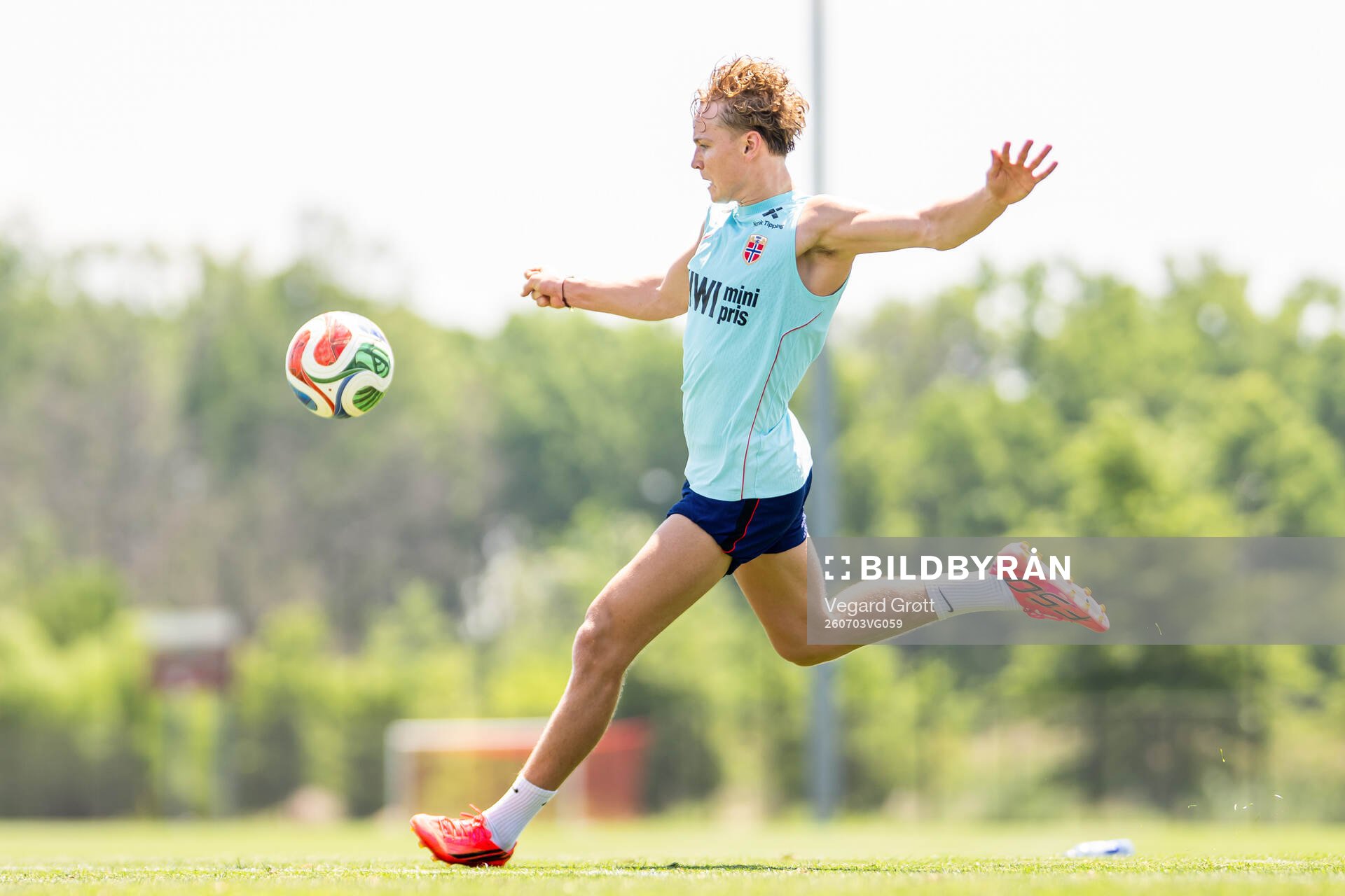 Andreas Schjelderup of the Norwegian national football team