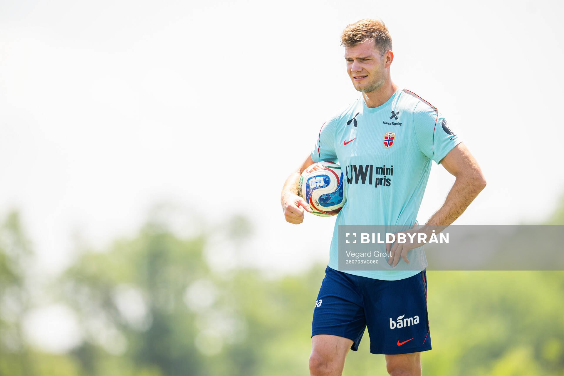 Alexander Sørloth of the Norwegian national football team