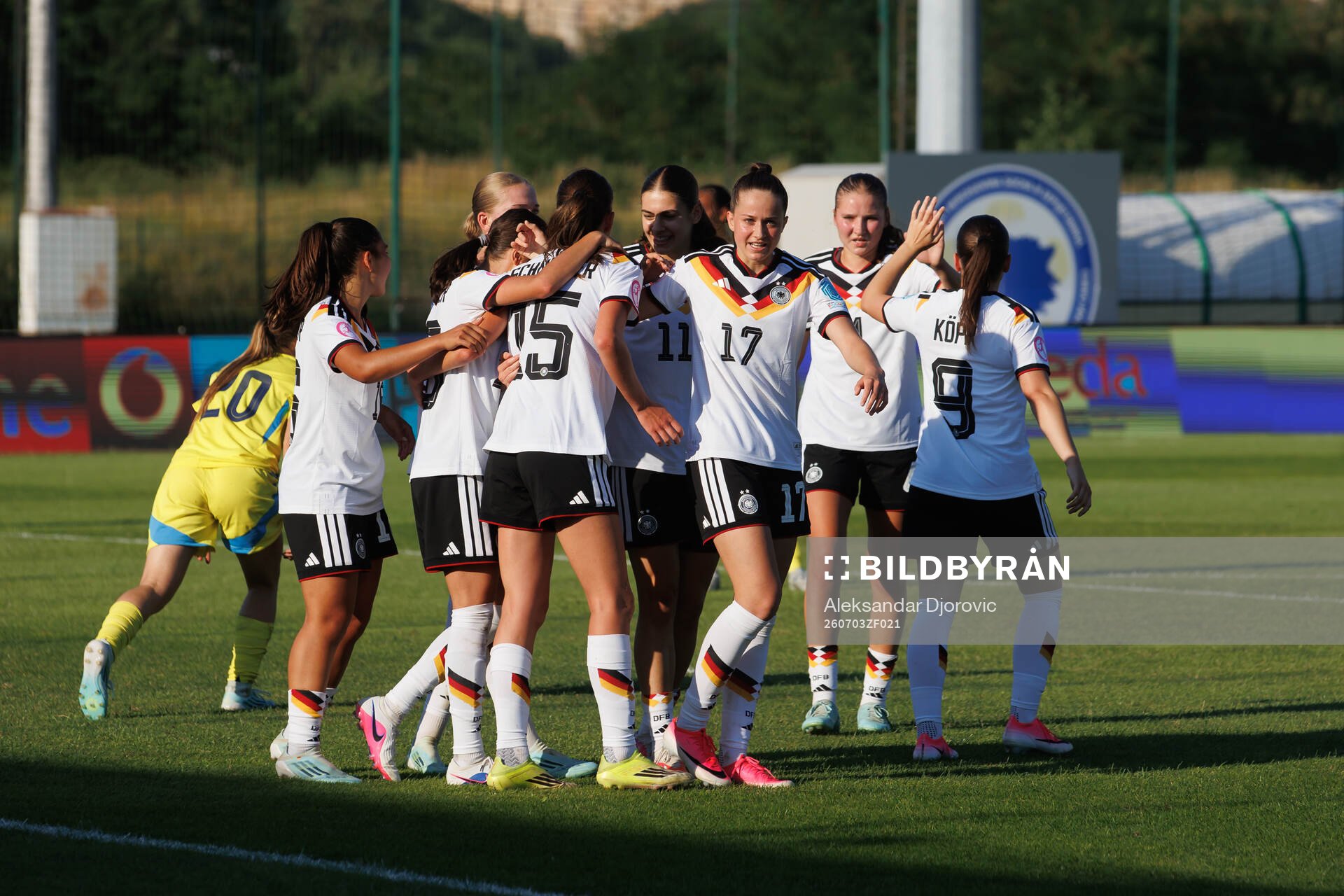 Maj Schneider of Germany celebrates scoring 2-0