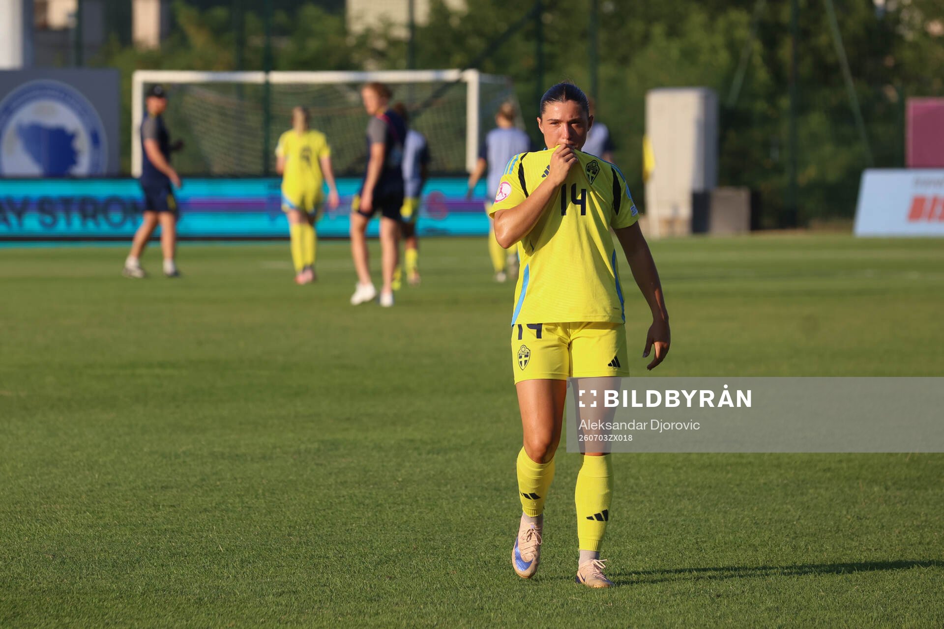 Thea Staffansson of Sweden looks dejected