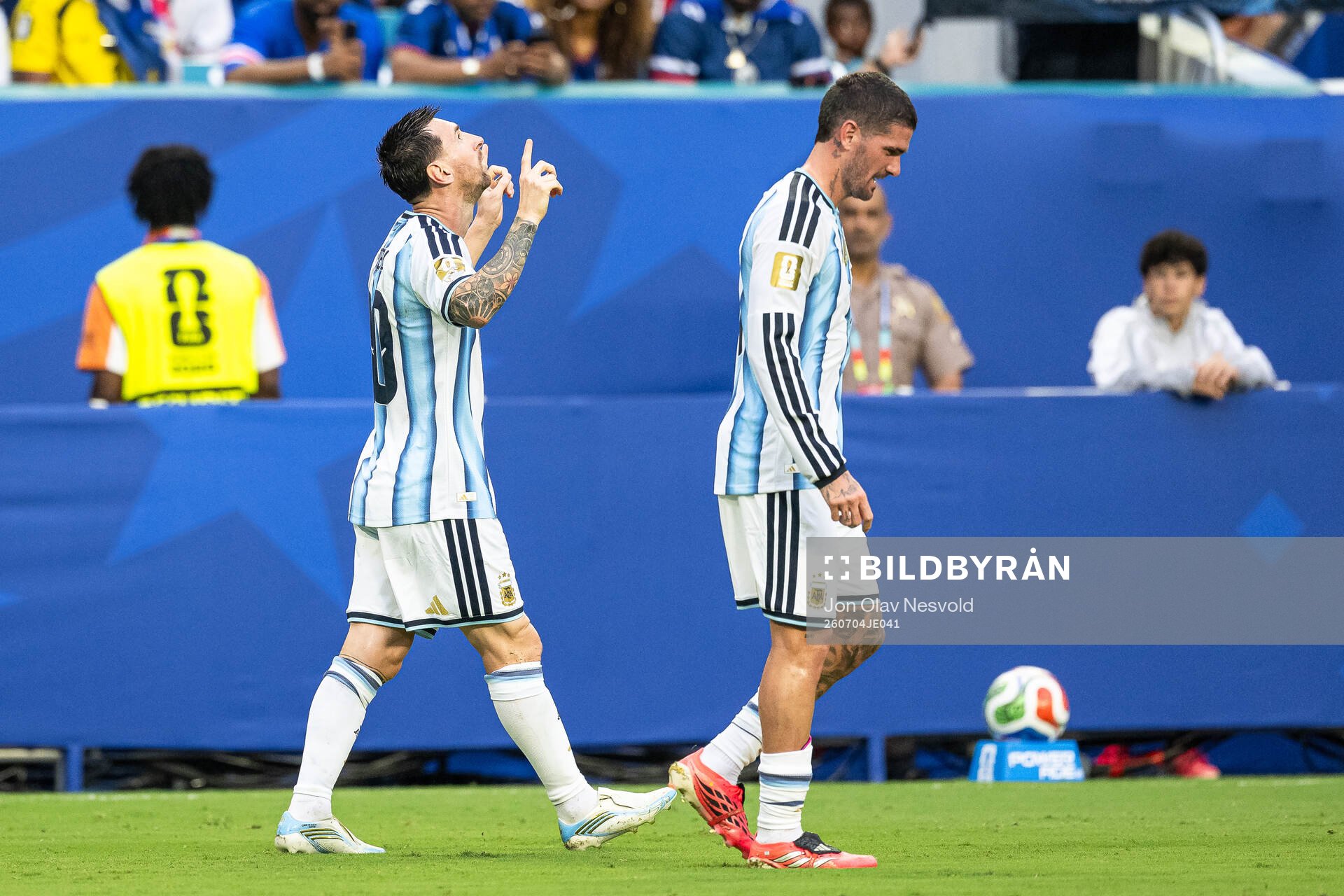 Lionel Messi of Argentina celebrates