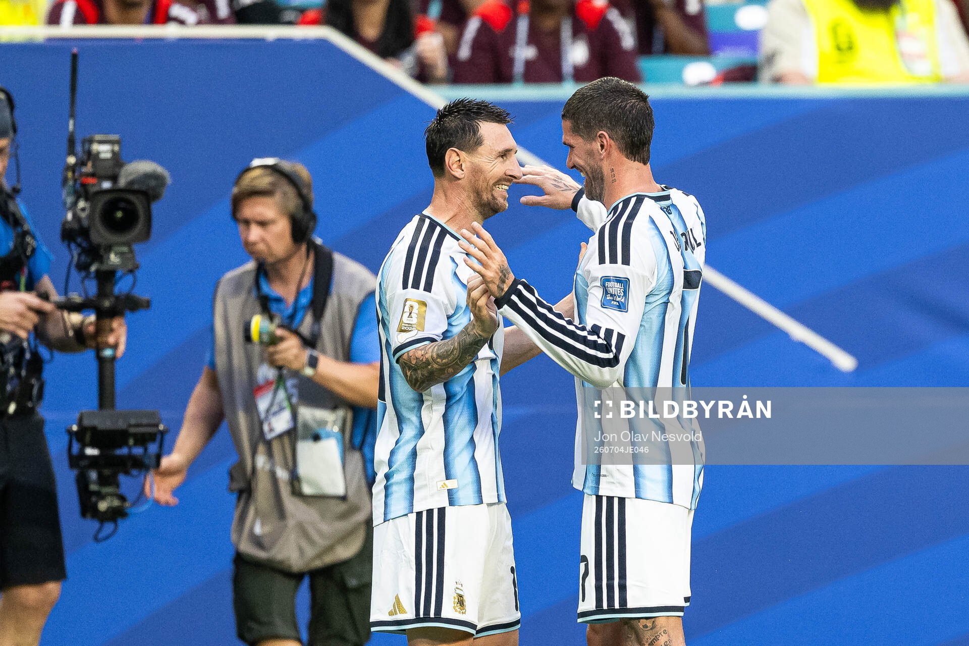 Lionel Messi of Argentina celebrates
