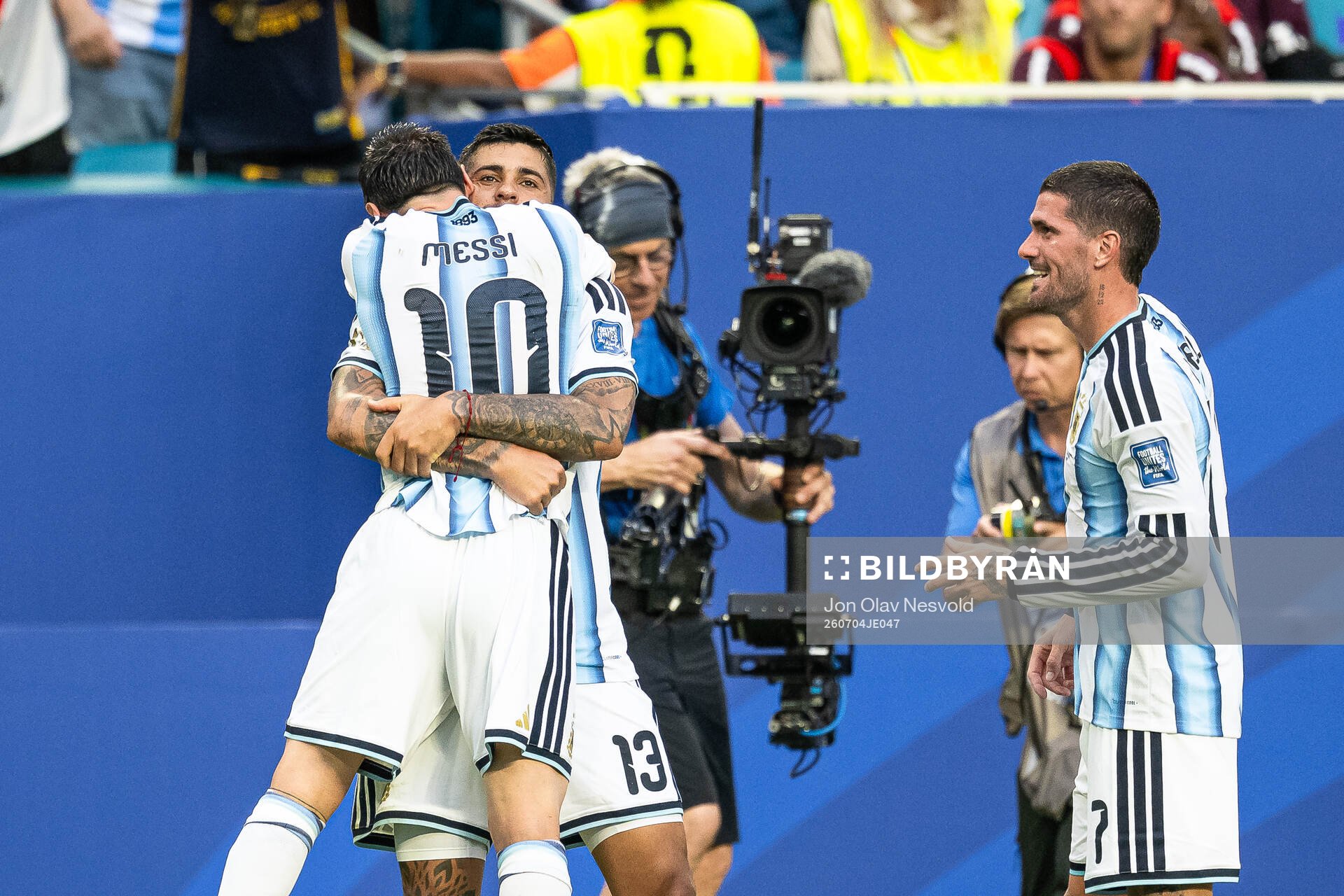 Lionel Messi of Argentina celebrates