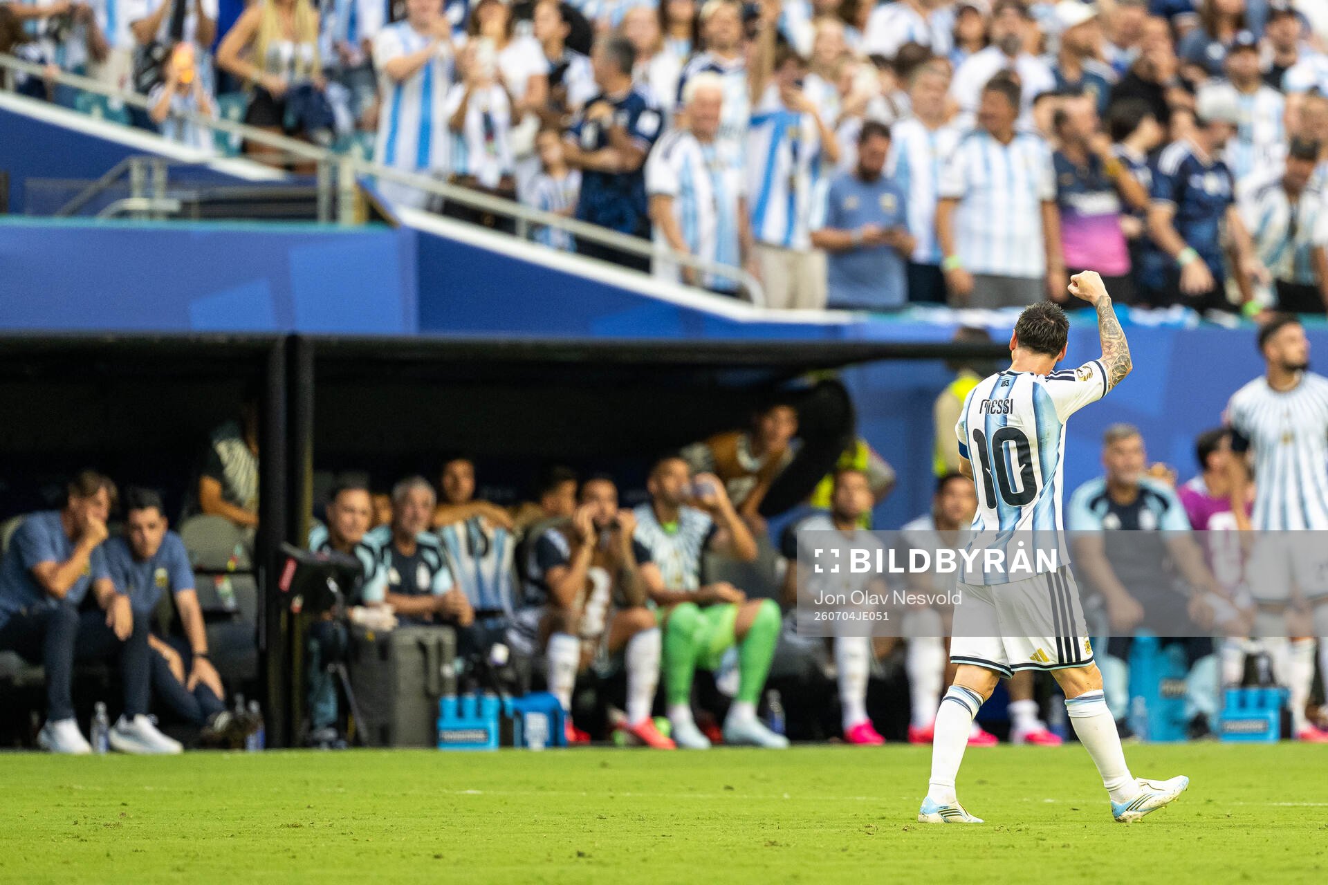 Lionel Messi of Argentina celebrates