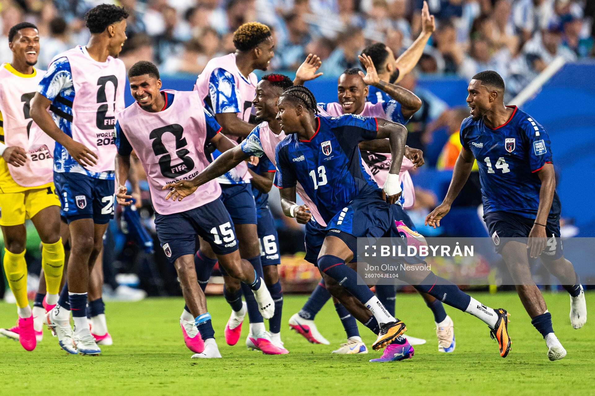 Sidny Lopes Cabral of Cabo Verde celebrates