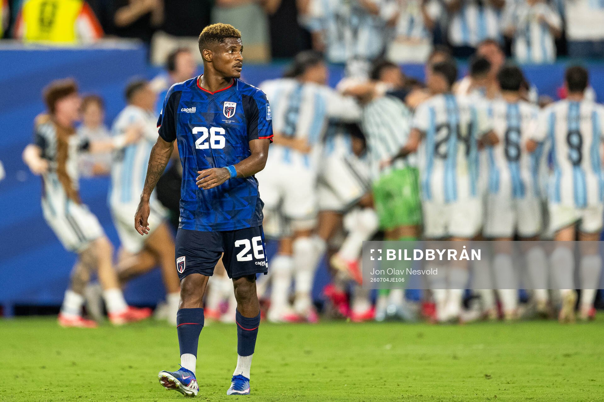 Helio Varela of Cabo Verde looks dejected
