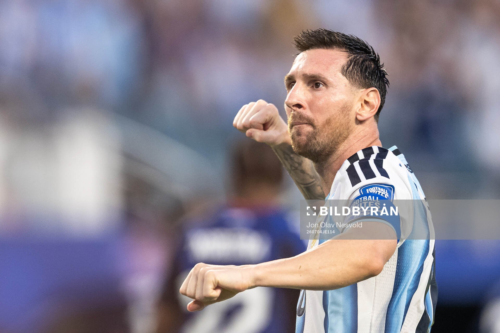 Lionel Messi of Argentina celebrates