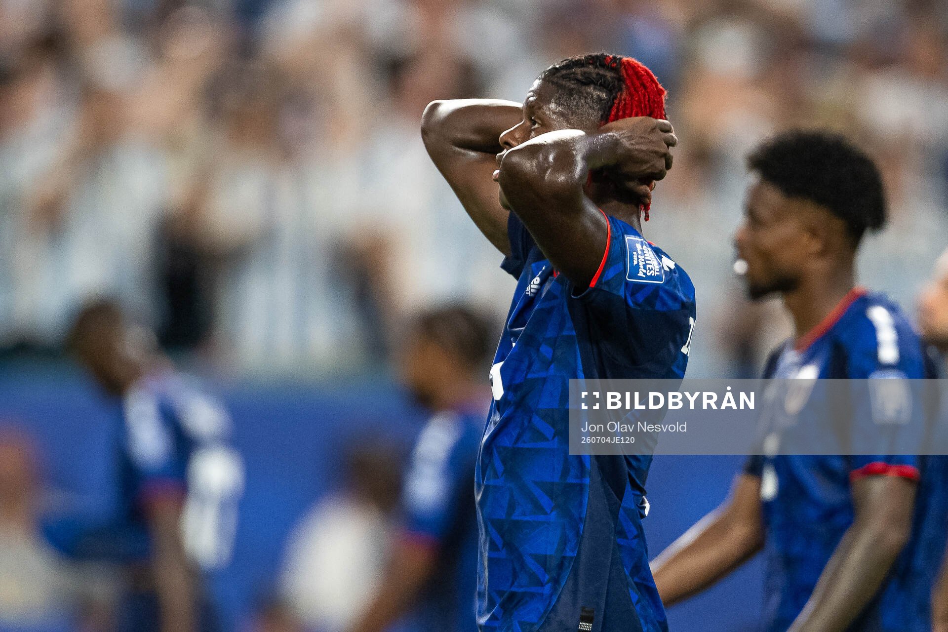 Gilson Benchimol of Cabo Verde looks dejected