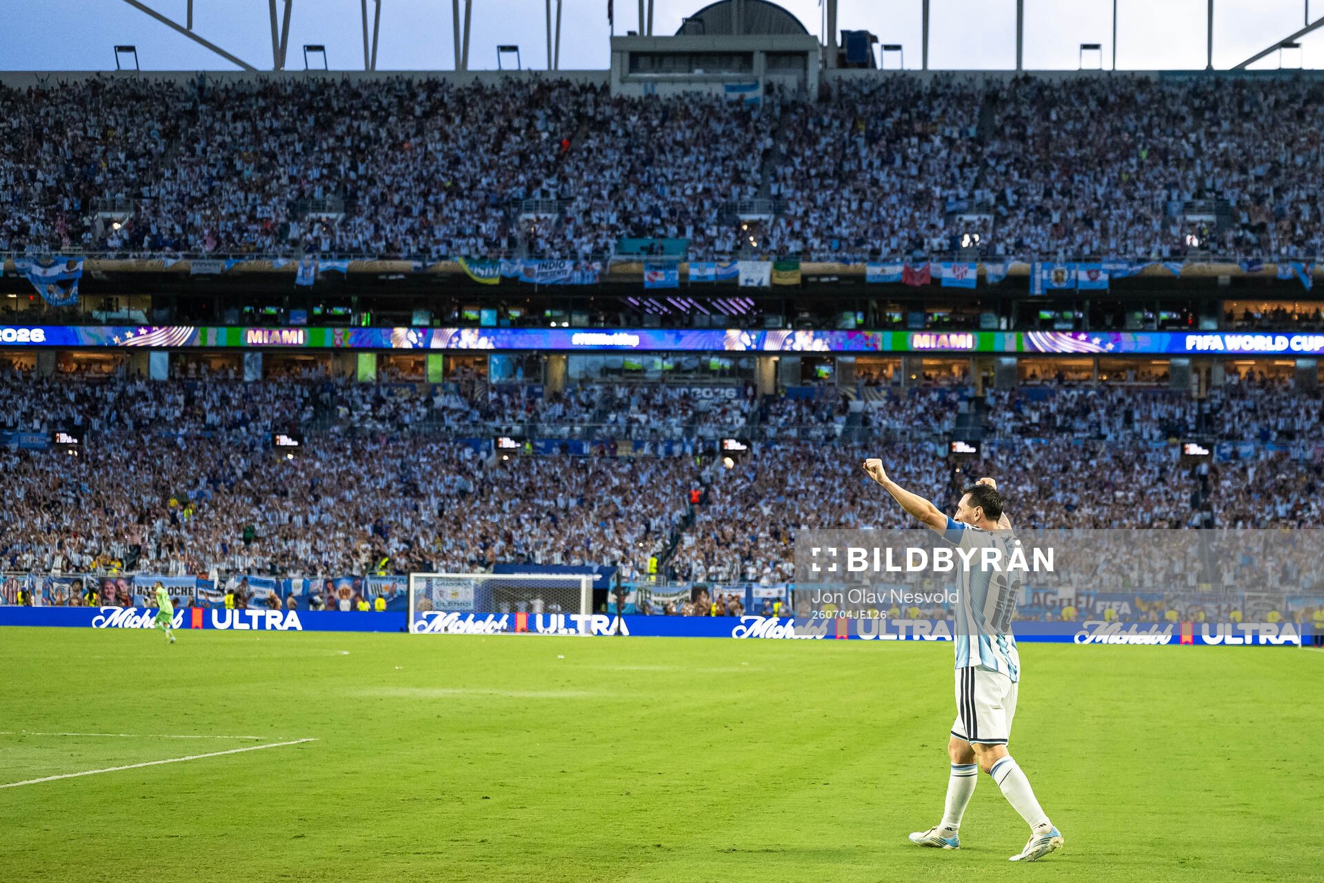 Lionel Messi of Argentina celebrates