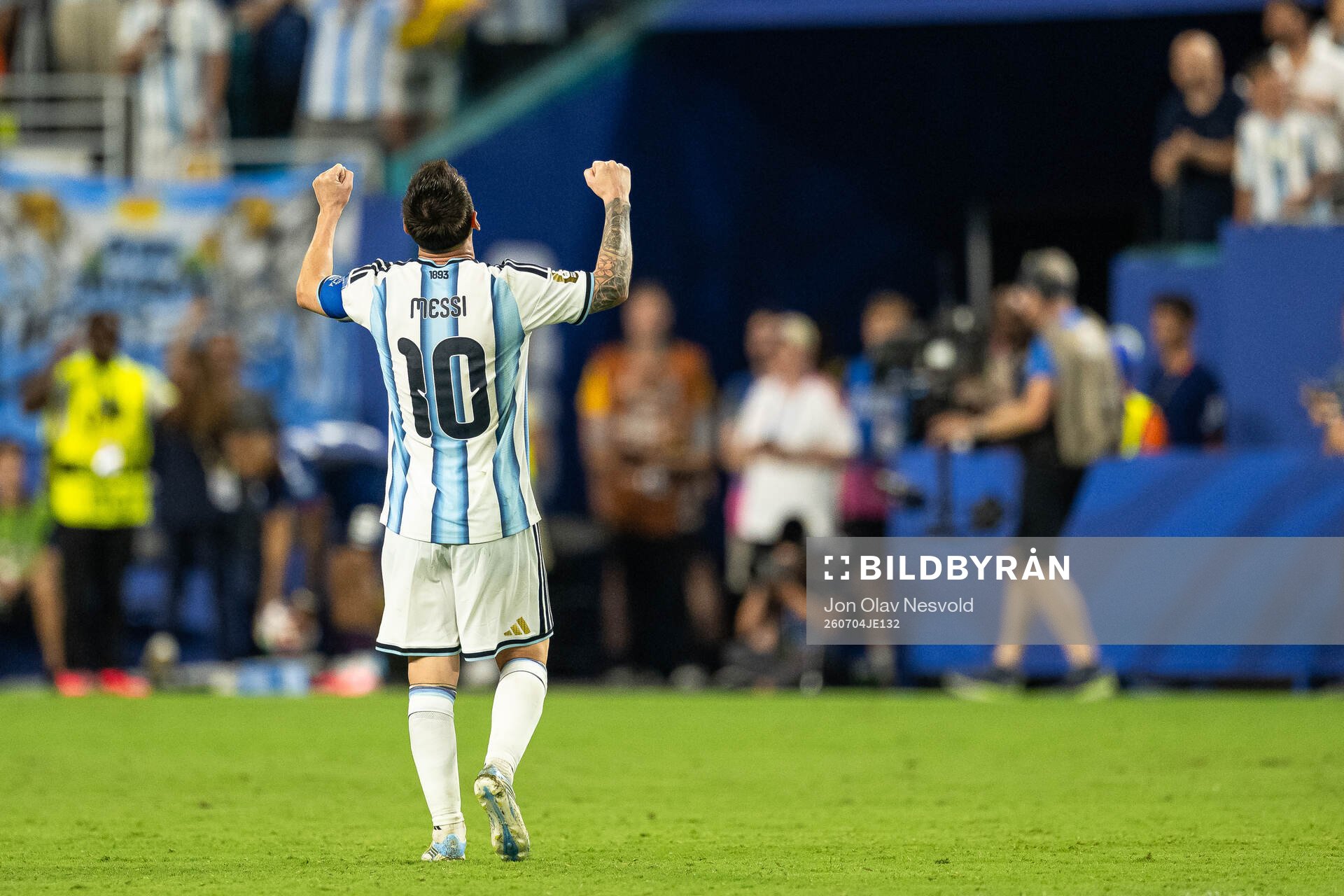 Lionel Messi of Argentina celebrates
