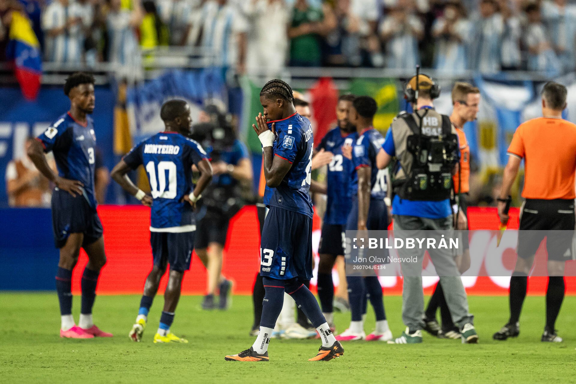 Sidny Lopes Cabral of Cabo Verde looks dejected