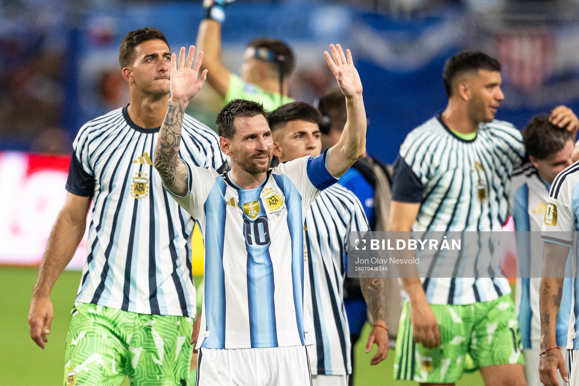 Lionel Messi of Argentina celebrates