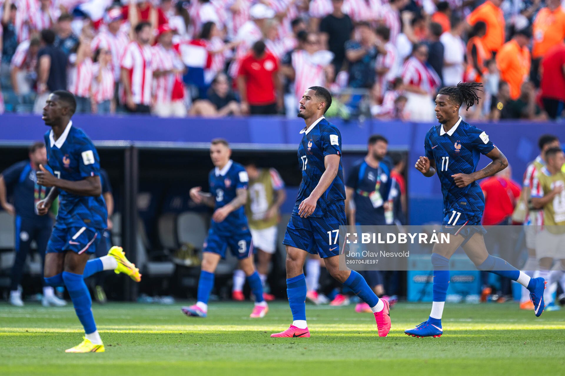 William Saliba of France looks dejected