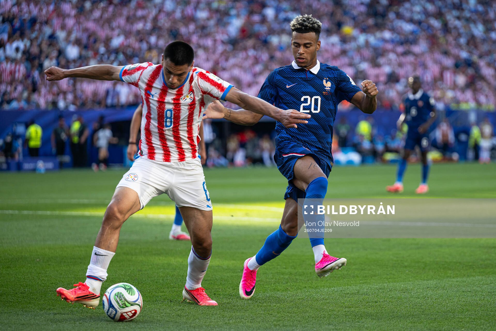 Diego Gomez of Paraguay and Desire Doue of France