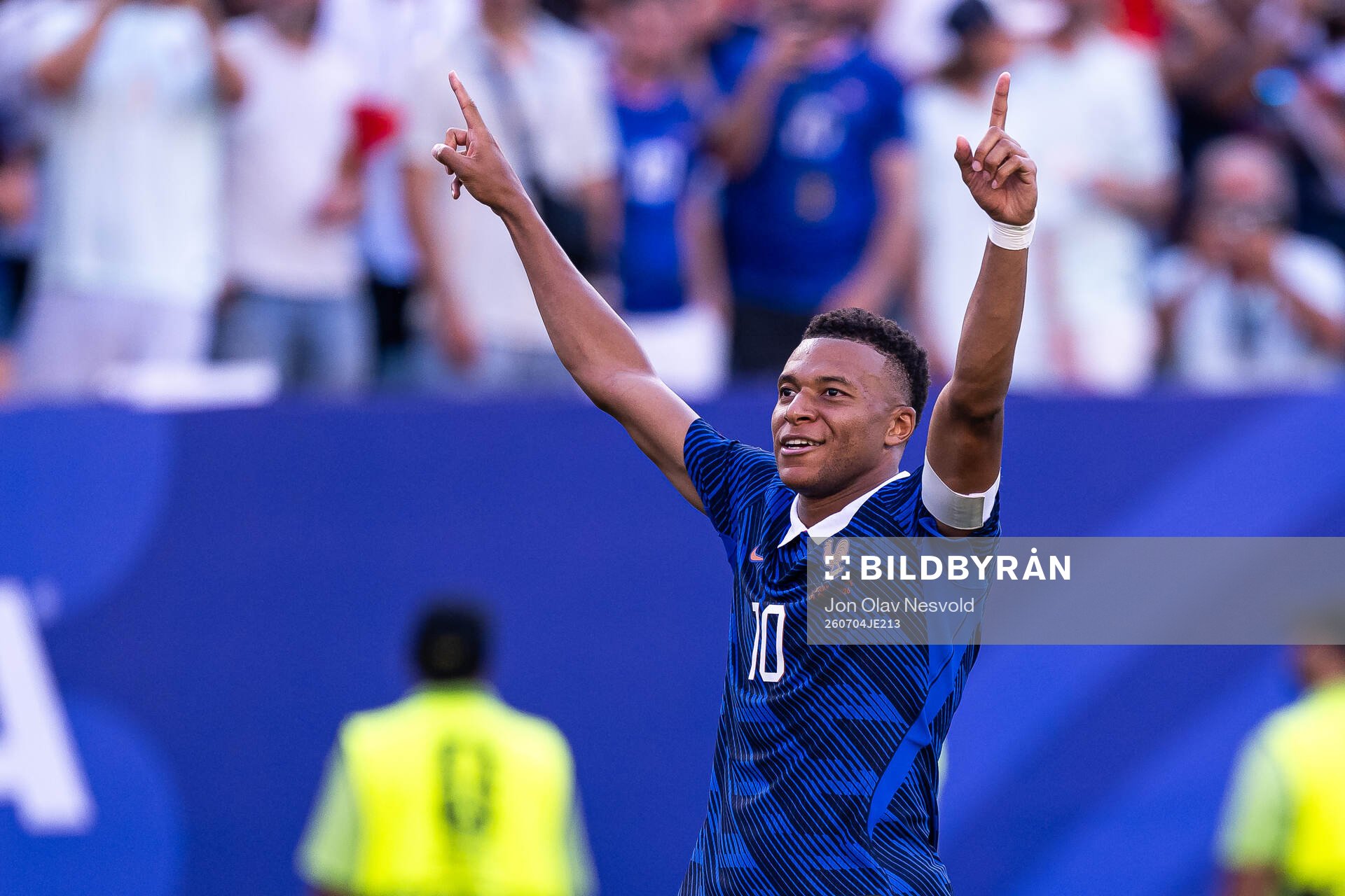 Kylian Mbappe of France celebrates