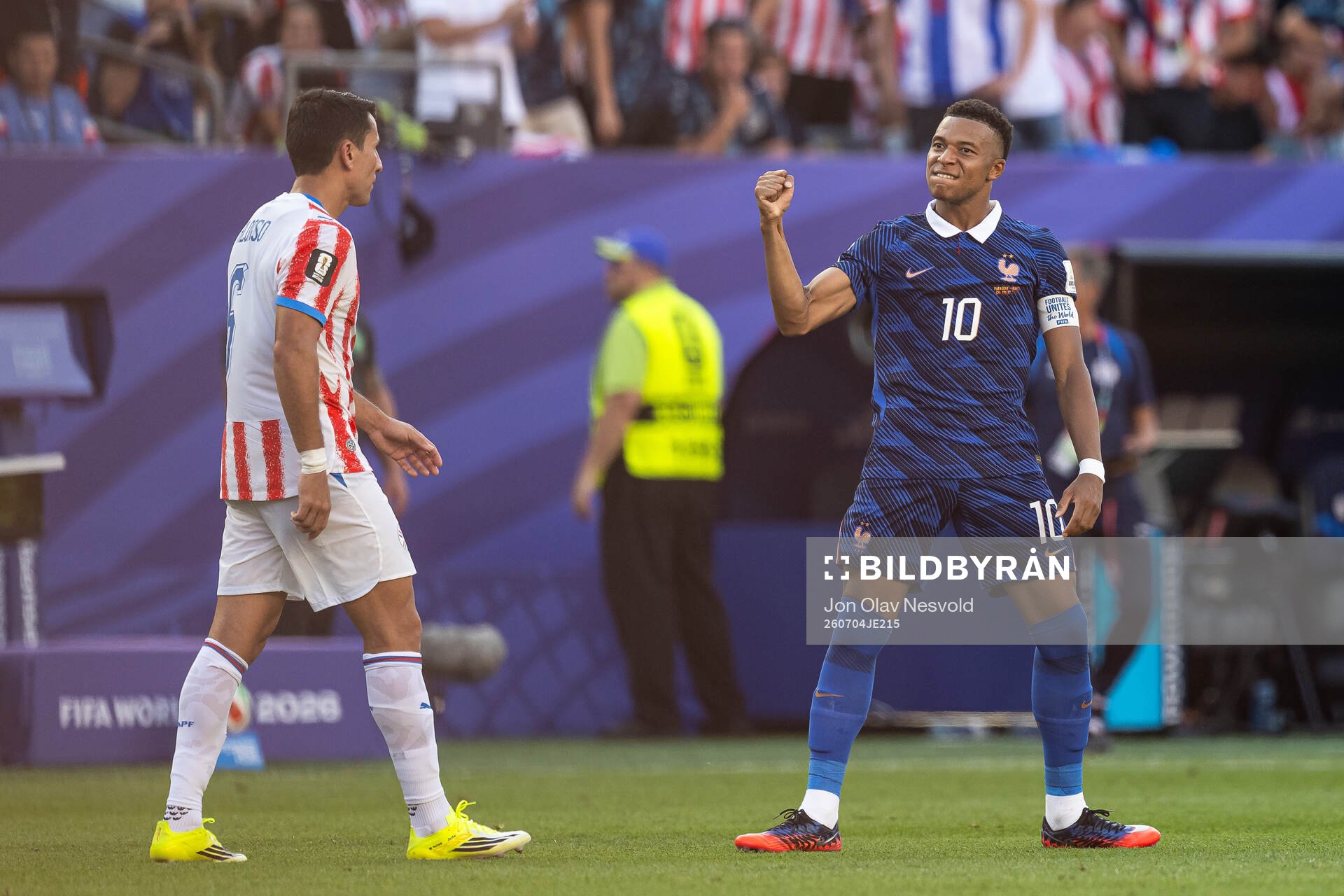 Kylian Mbappe of France celebrates