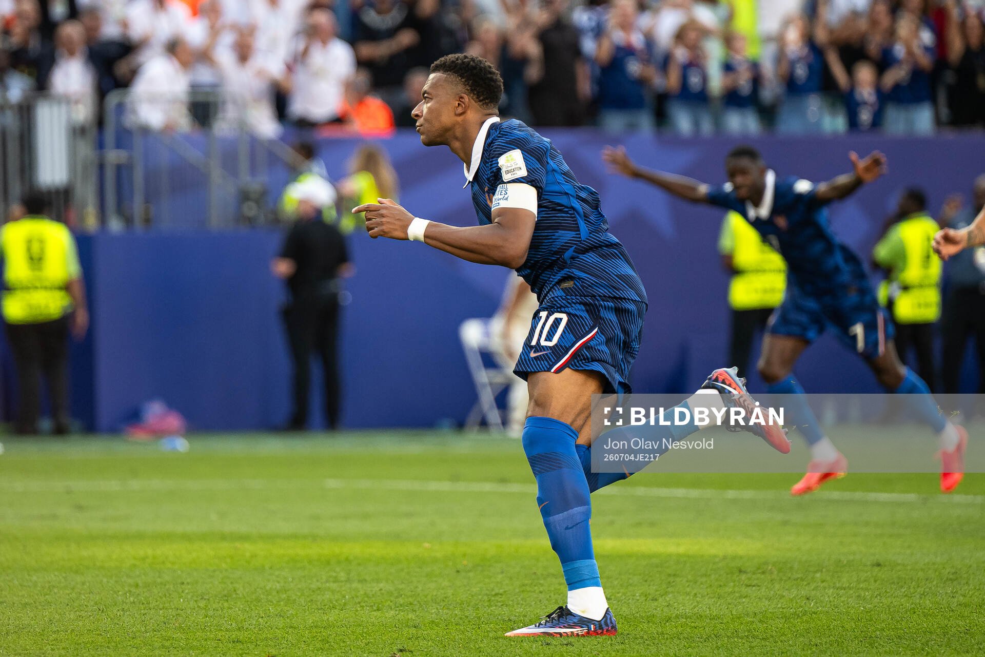 Kylian Mbappe of France celebrates