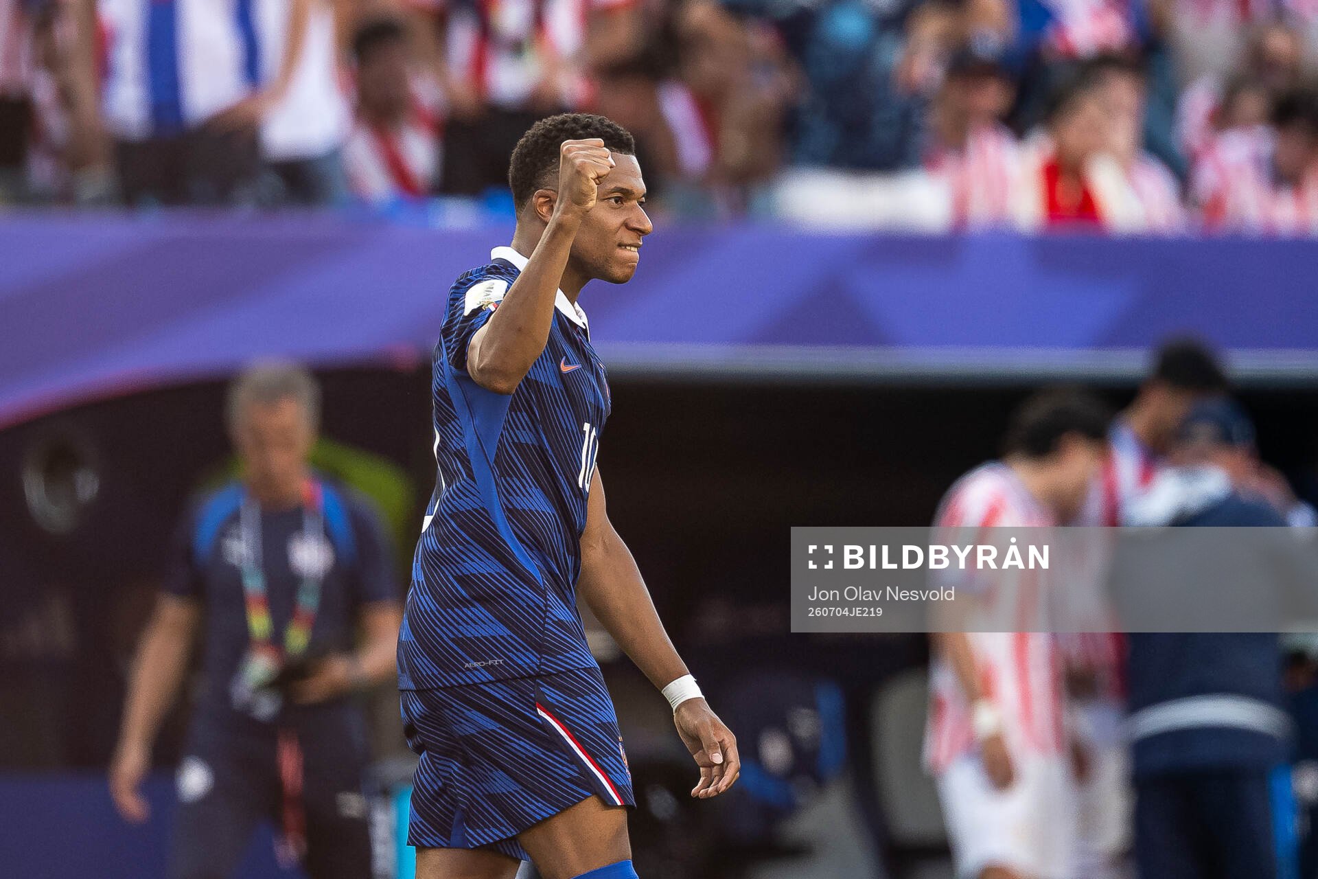 Kylian Mbappe of France celebrates