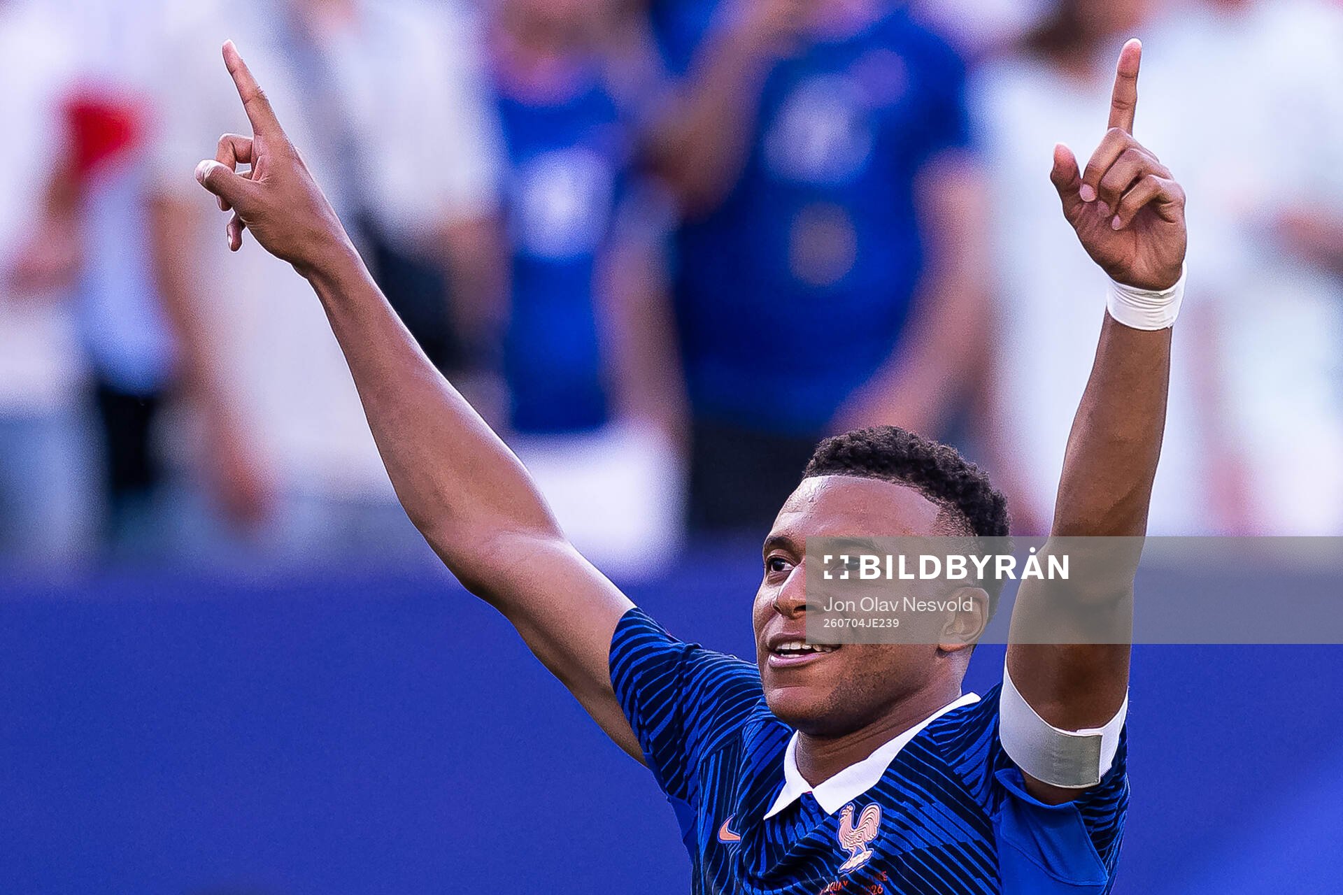 Kylian Mbappe of France celebrates