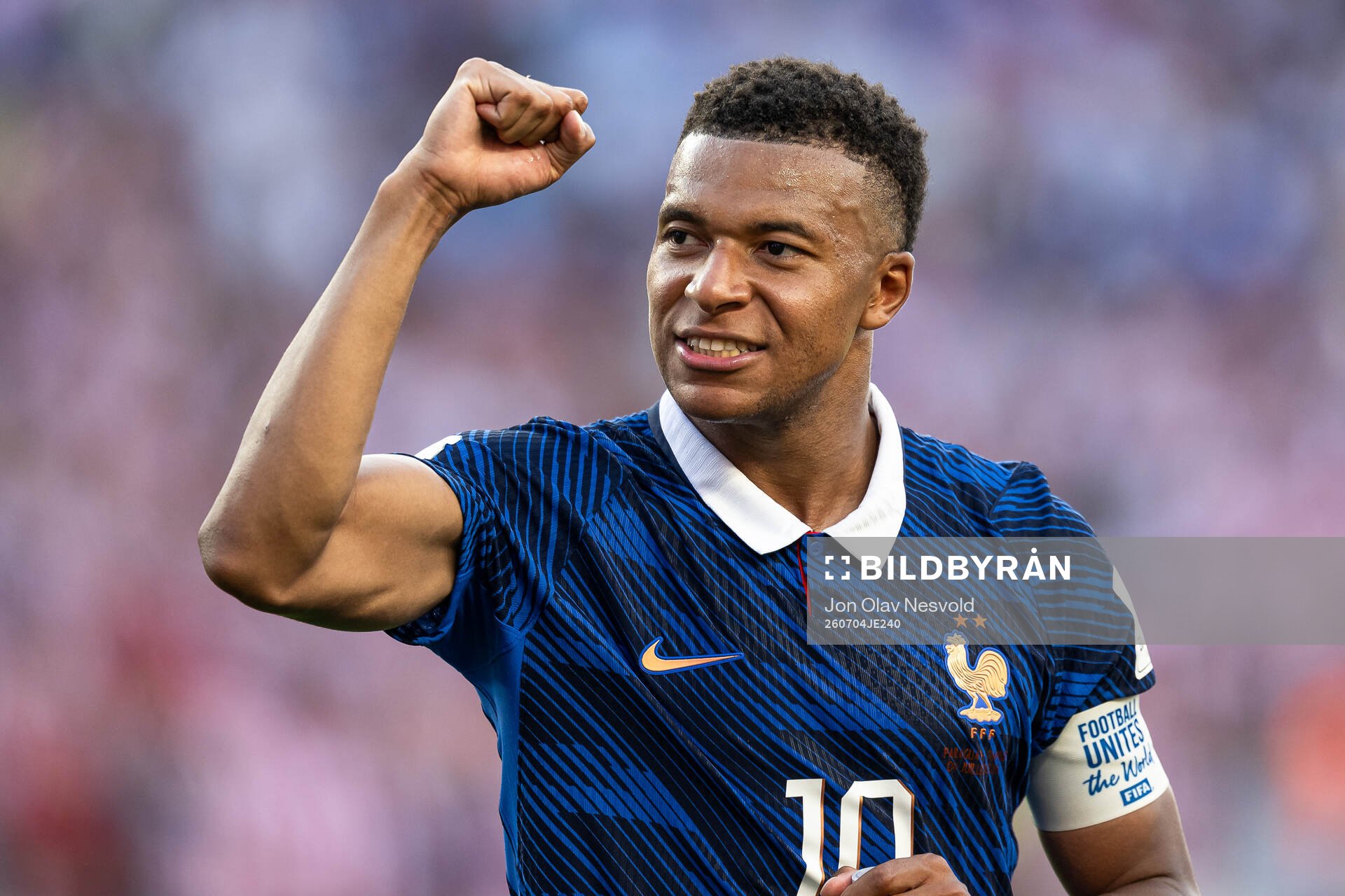 Kylian Mbappe of France celebrates