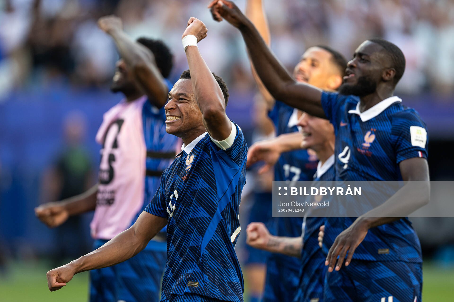 Kylian Mbappe of France celebrate
