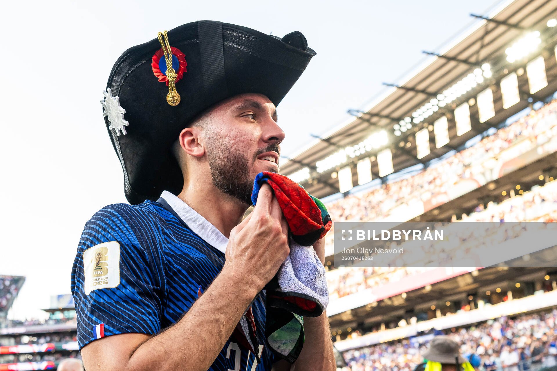 Rayan Cherki of France celebrates