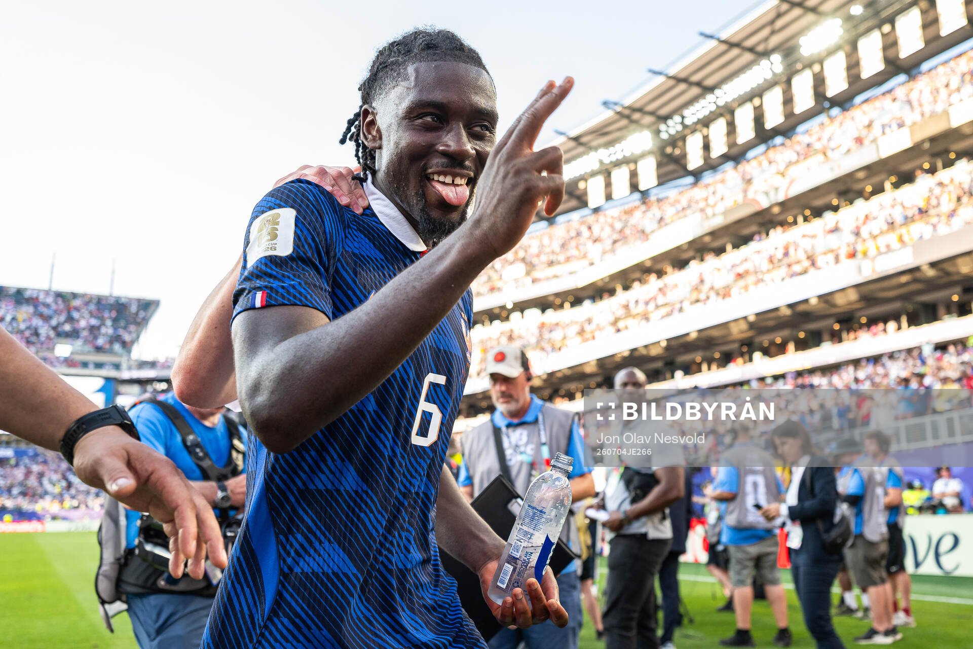 Manu Kone of France celebrates