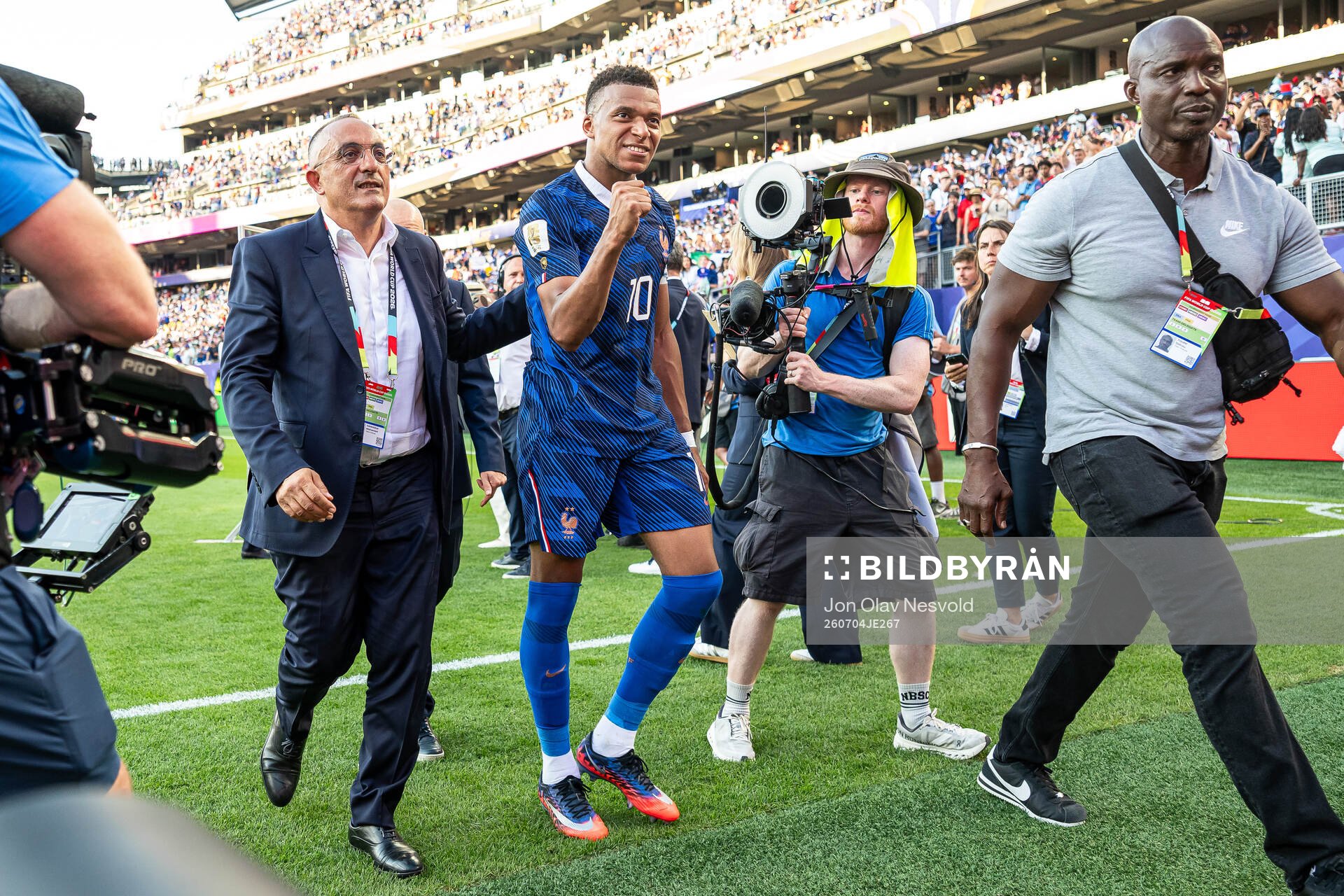 Kylian Mbappe of France celebrates