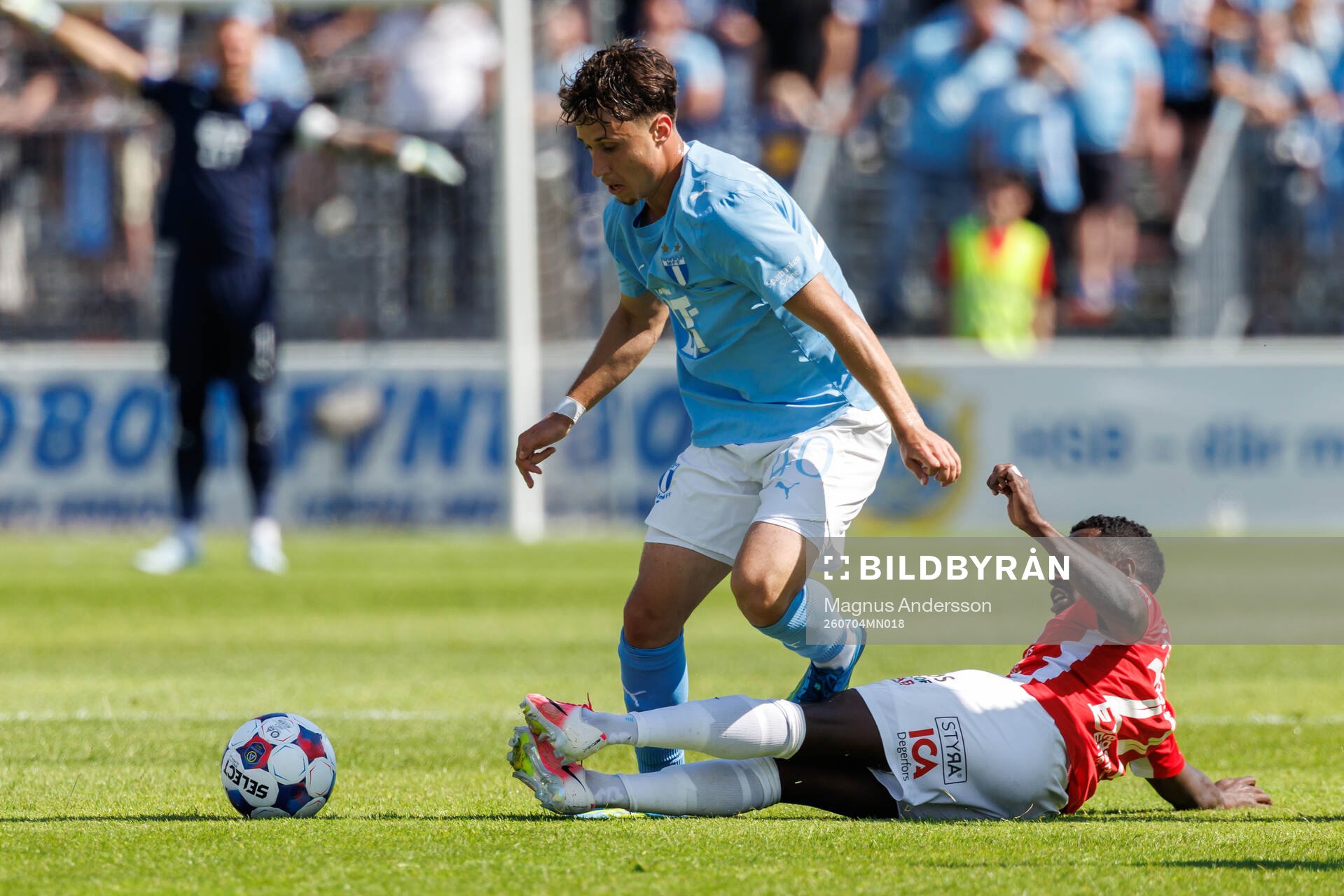 Malmö FFs Kenan Busuladzic och Degerfors Nahom Netabay