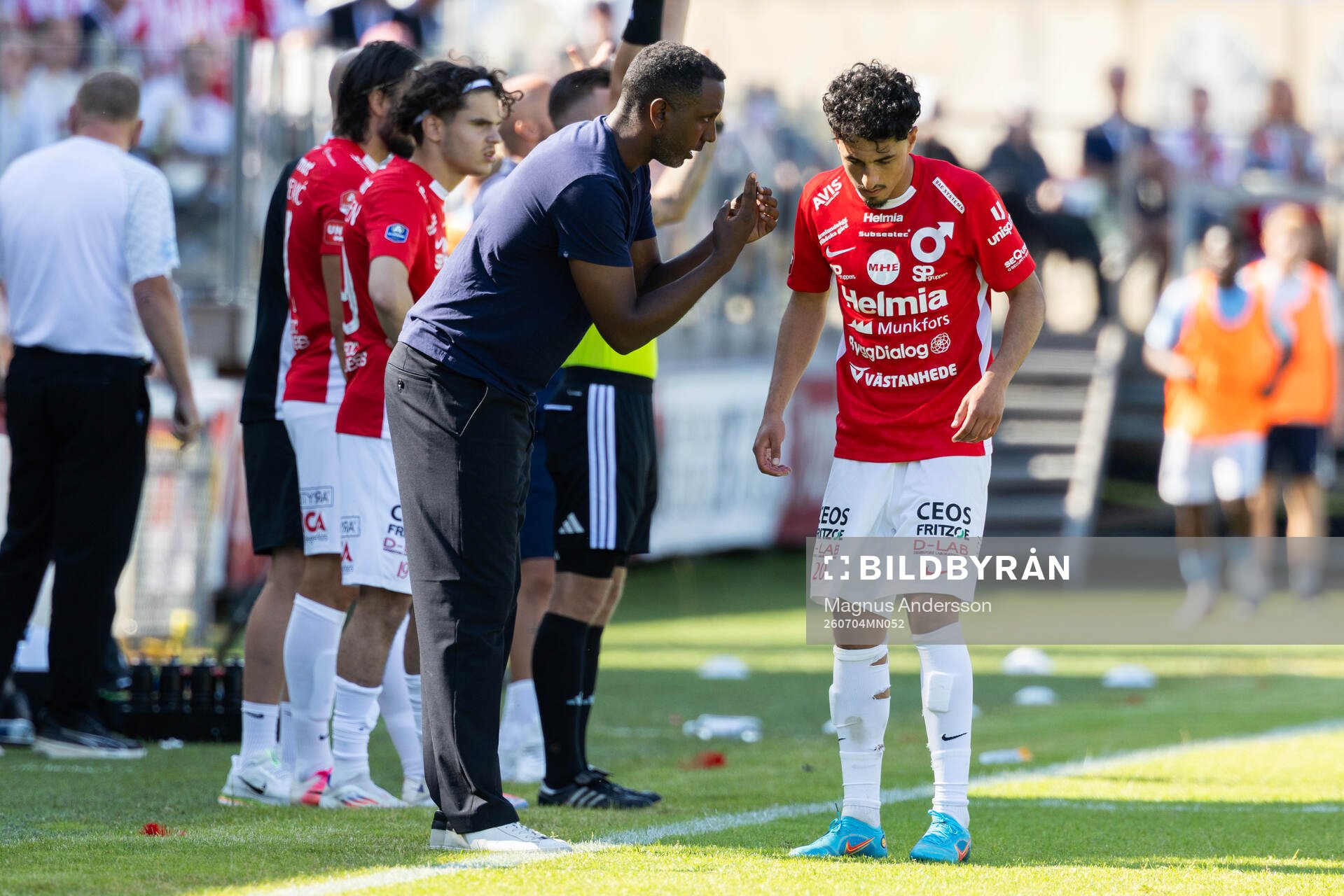 Degerfors huvudtränare Henok Goitom och Degerfors Elias