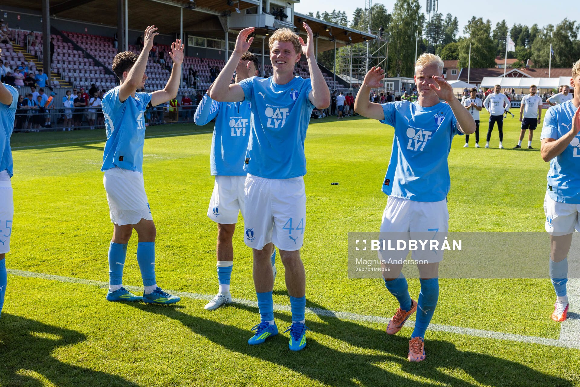 Malmö FFs Malte Frejd Pålsson och Otto Rosengren jublar