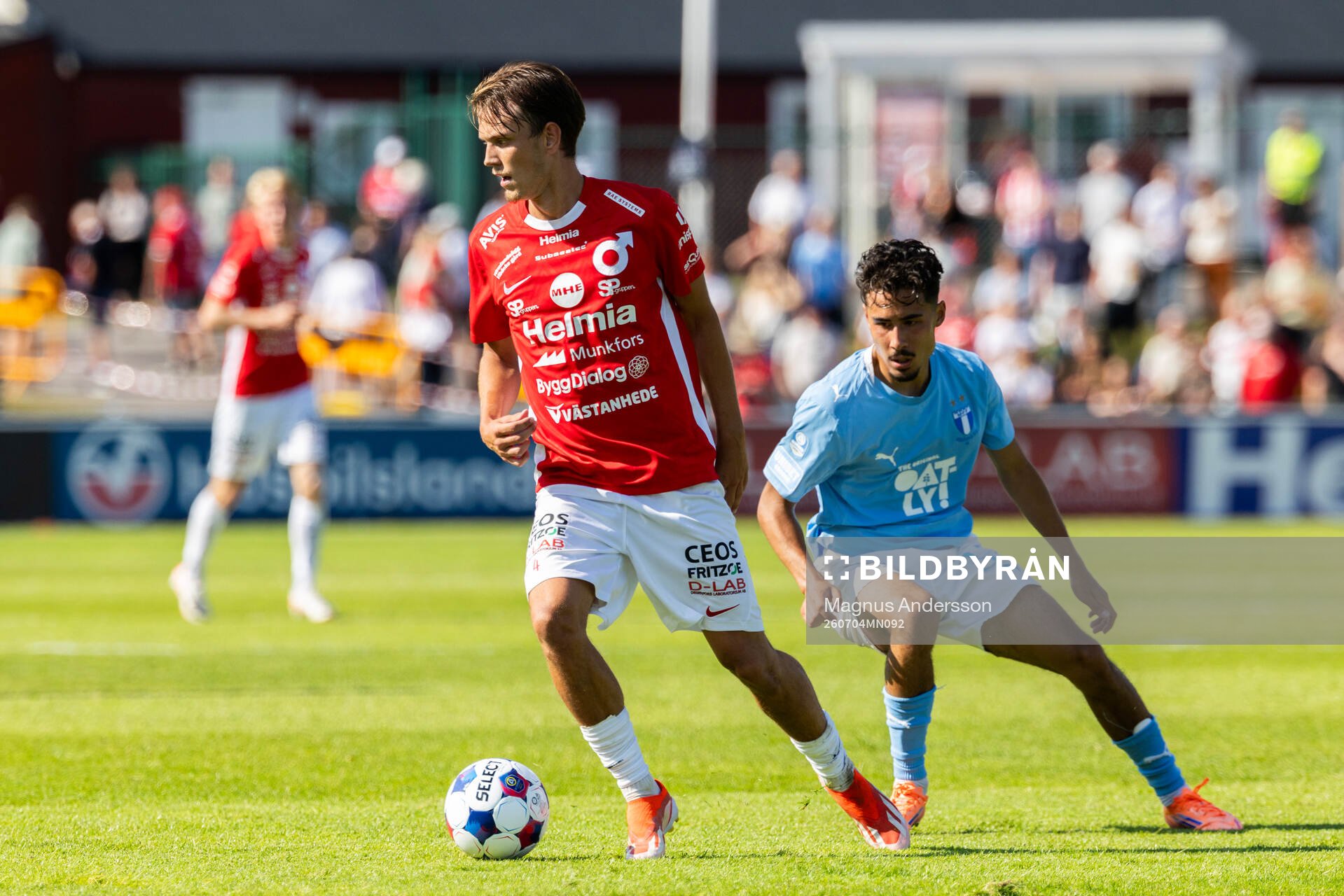 Degerfors Kazper Karlsson och Malmö FFs Theodor Lundbergh
