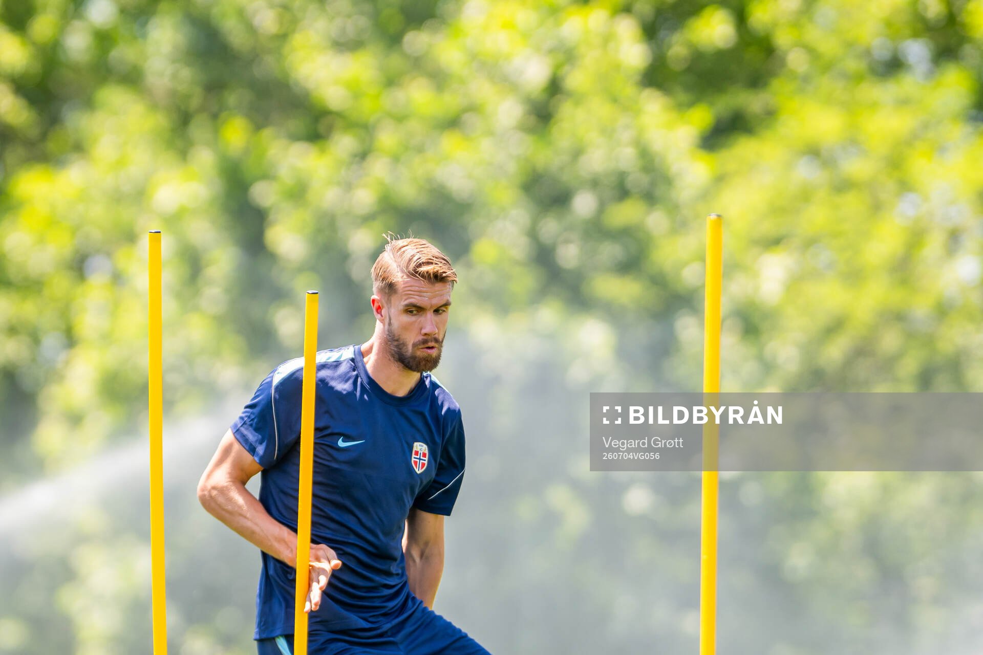 Kristoffer Ajer of the Norwegian national football team at