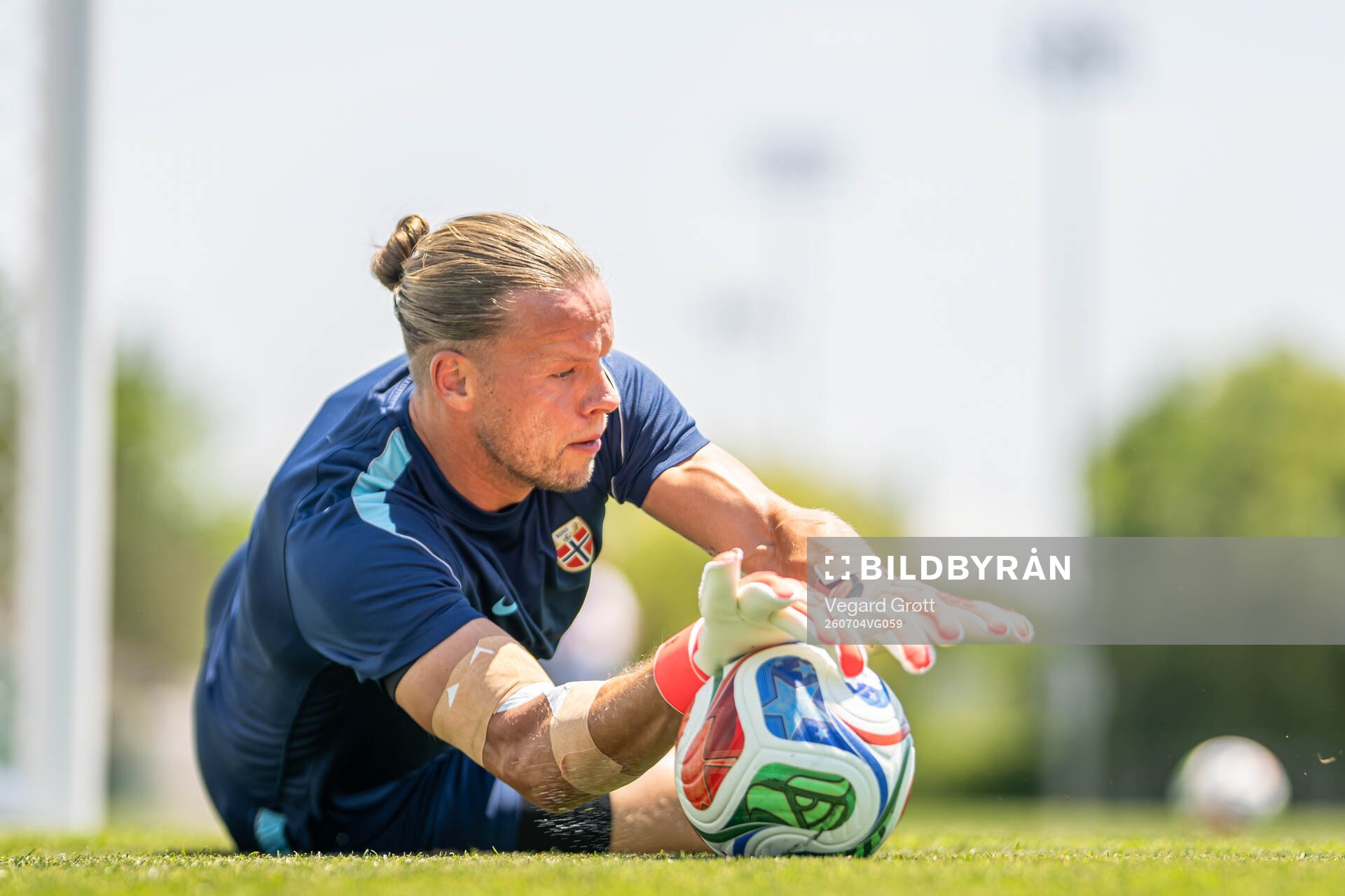 Goalkeeper Ørjan Håskjold Nyland of the Norwegian