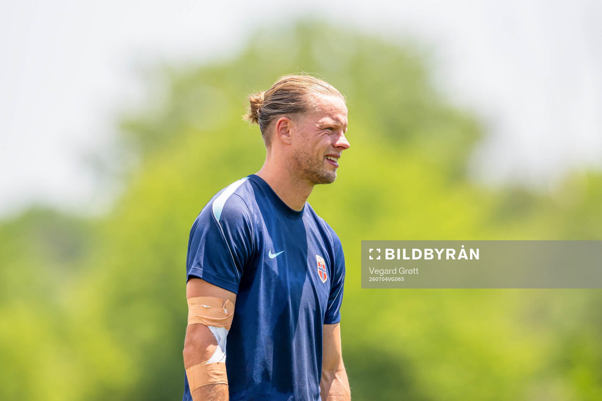 Goalkeeper Ørjan Håskjold Nyland of the Norwegian