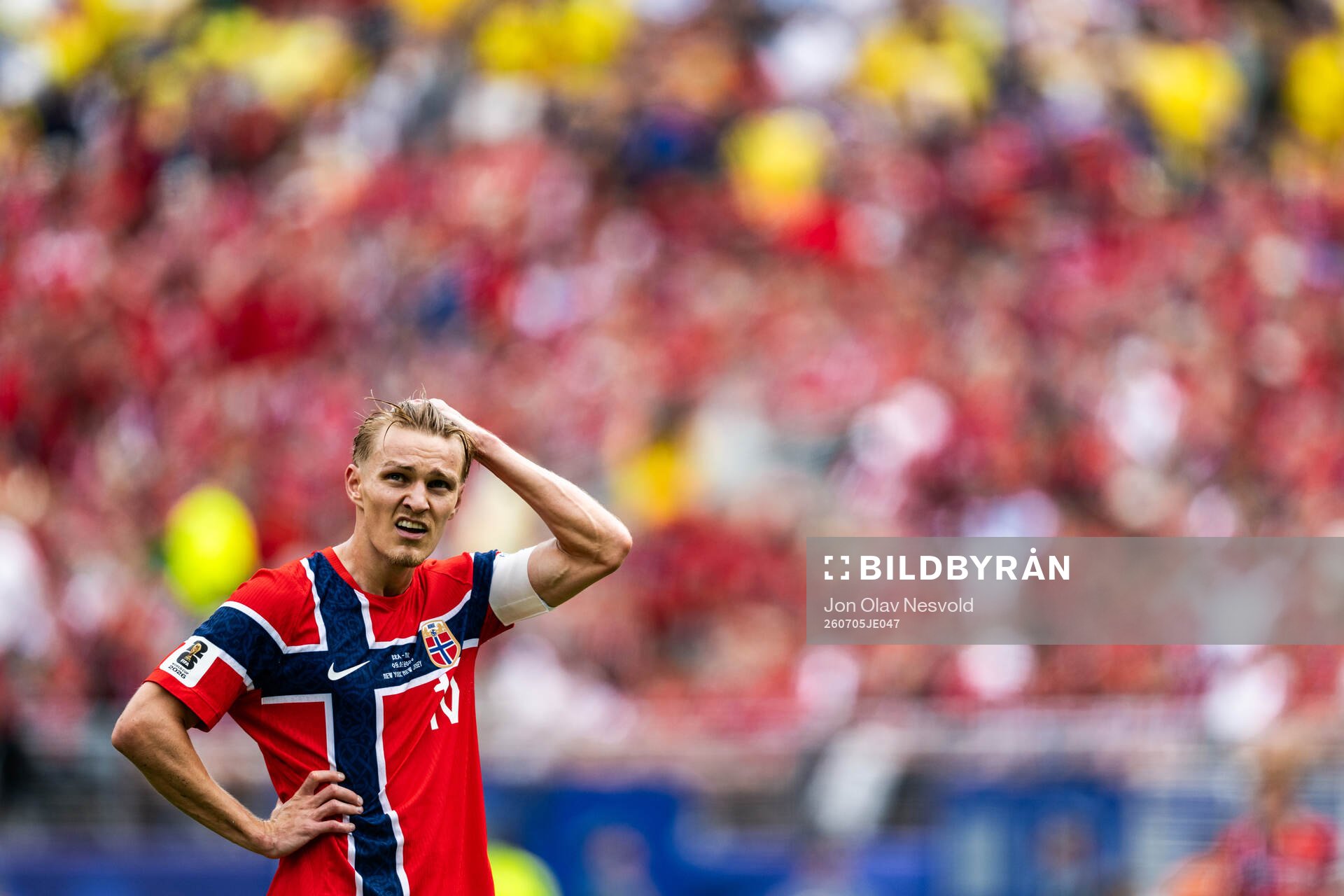 Martin Ødegaard of Norway reacts