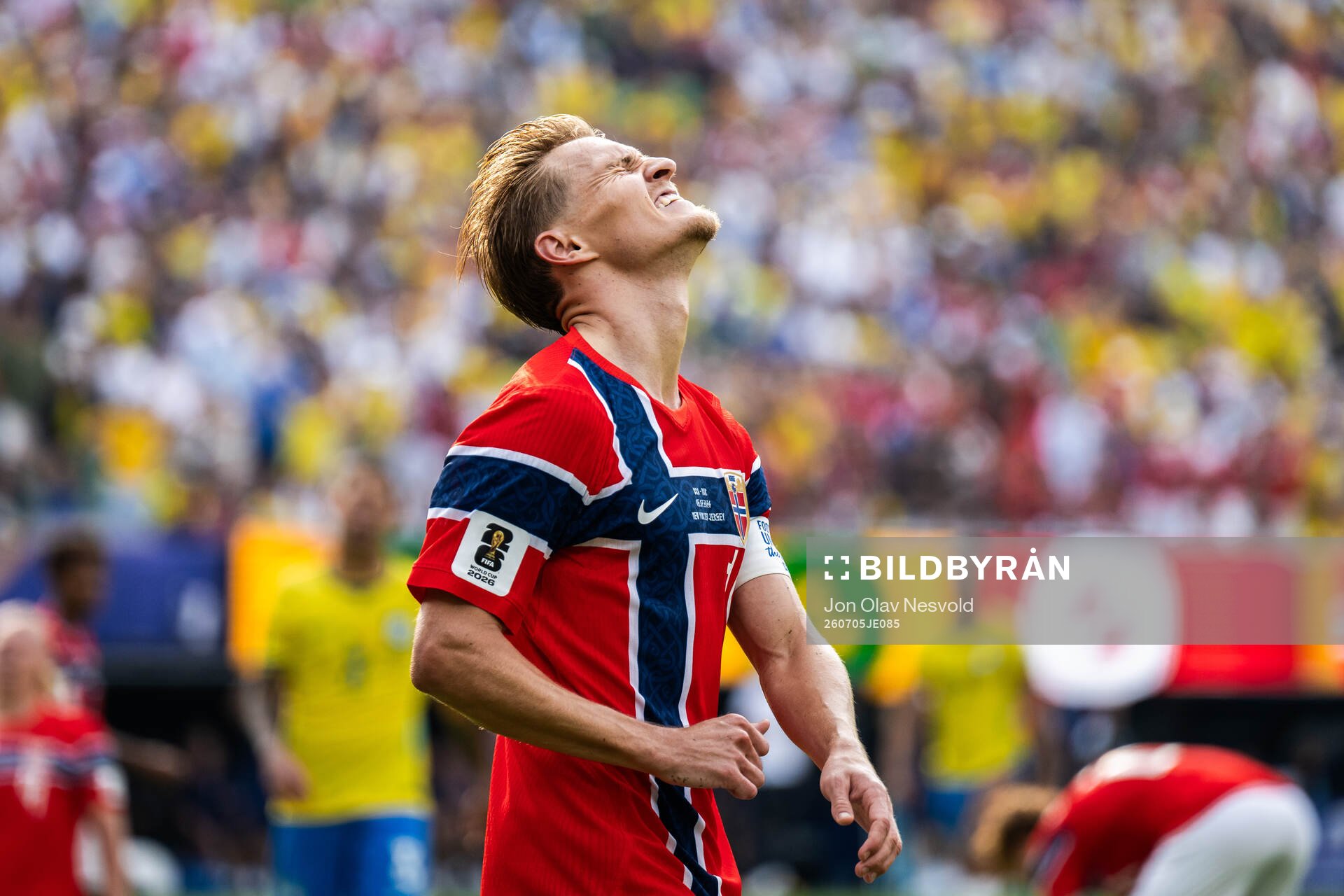 Martin Ødegaard of Norway looks dejected